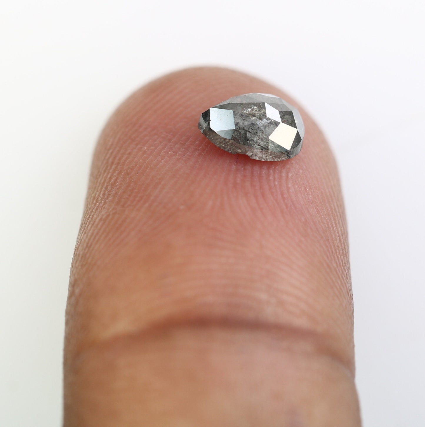 0.87ct Loose Pear Salt and Pepper DiamondFor Gold Ring Diamonds