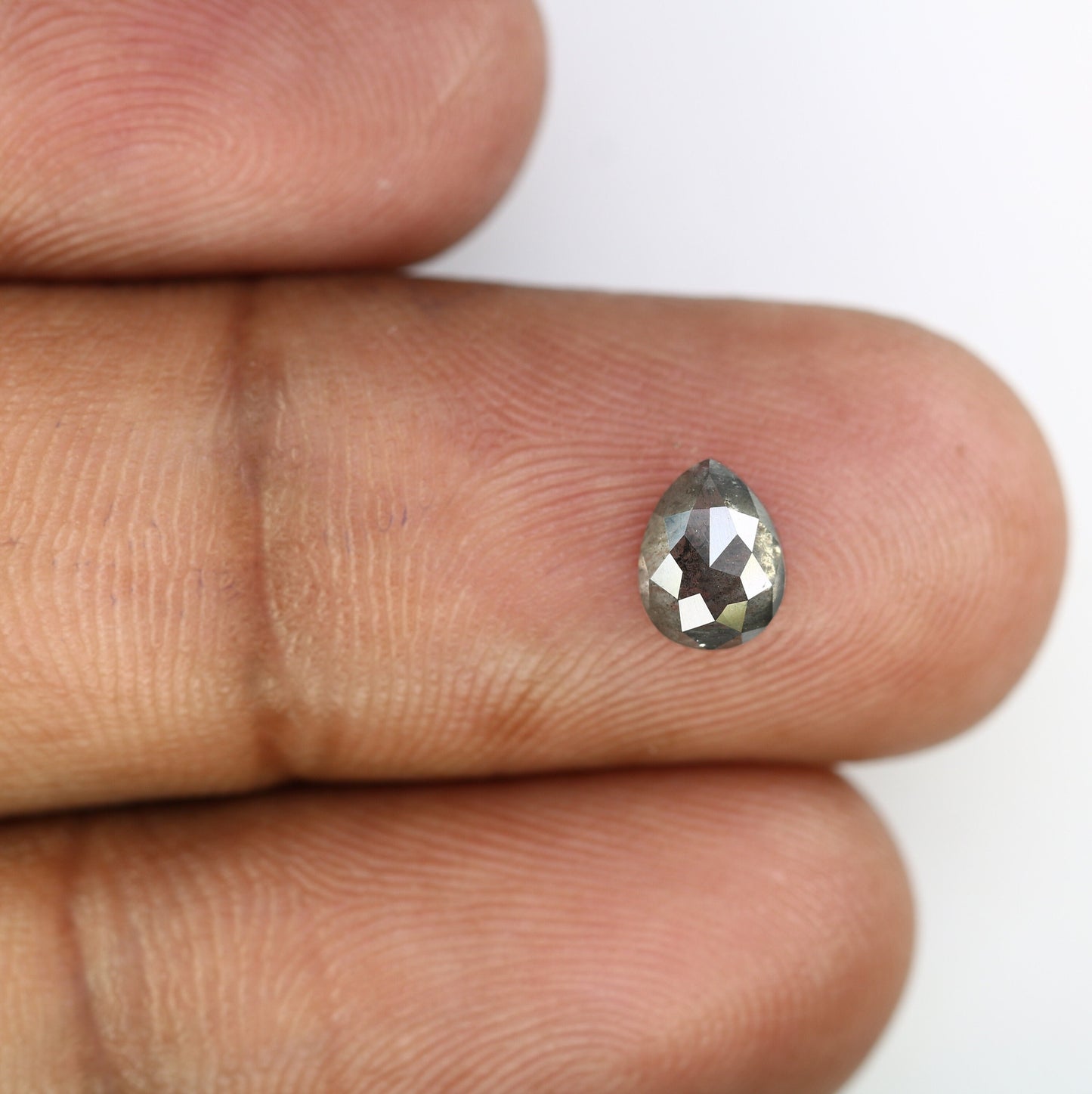 0.87ct Loose Pear Salt and Pepper DiamondFor Gold Ring Diamonds