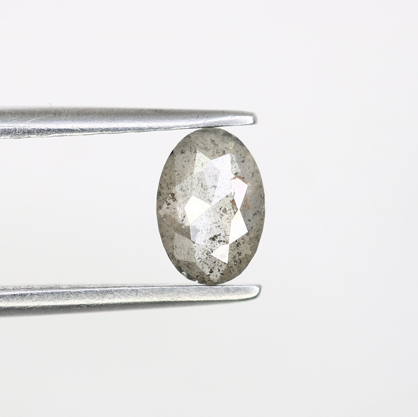 Salt and Pepper Oval Shape Diamond for Ring - Unique Gemstone for Custom Gold Rings & One-of-a-Kind Jewelry Creations
