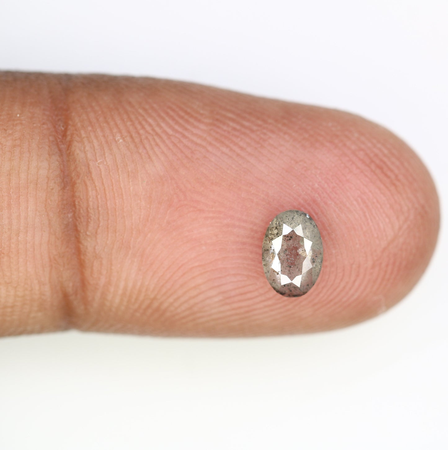 Salt and Pepper Oval Shape Diamond for Ring - Unique Gemstone for Custom Gold Rings & One-of-a-Kind Jewelry Creations