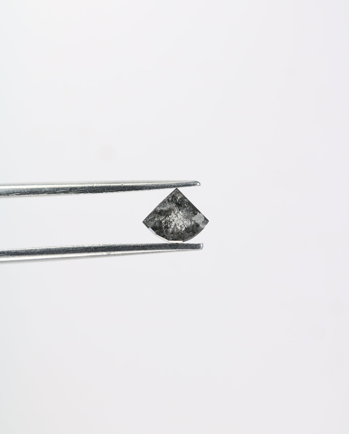 0.57 CT Salt and Pepper Natural Loose Diamond, Shield Cut For handmade necklace pendant, Fancy Diamond for Engagement Ring Anniversary