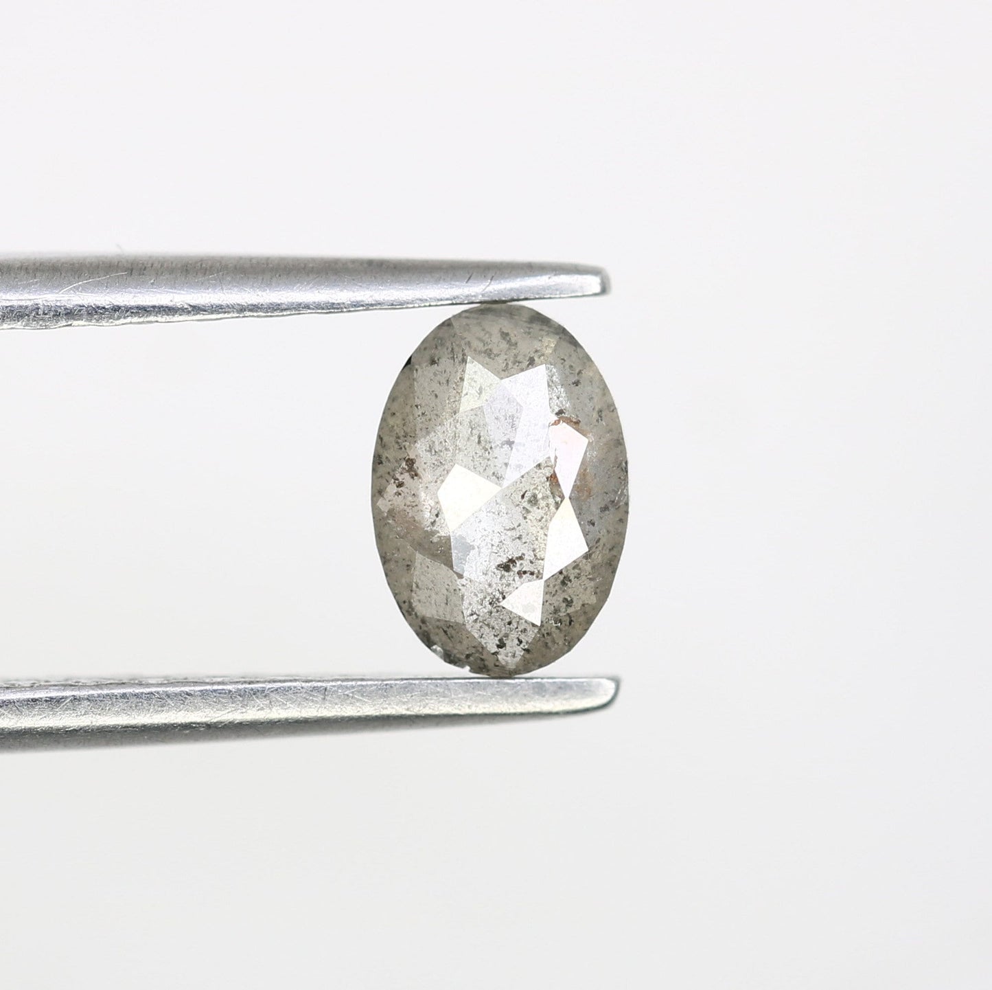 Salt and Pepper Oval Shape Diamond for Ring - Unique Gemstone for Custom Gold Rings & One-of-a-Kind Jewelry Creations