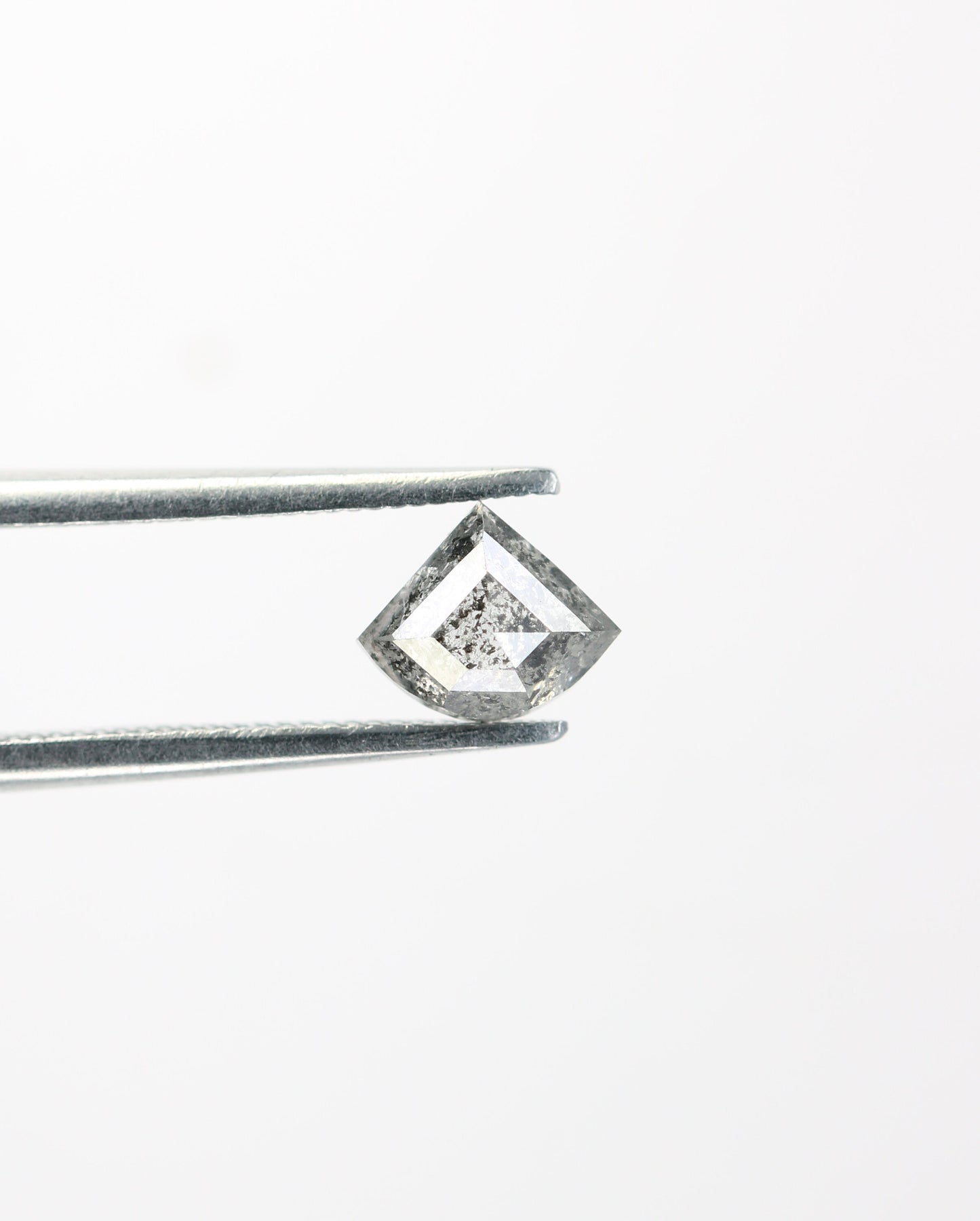 0.57 CT Salt and Pepper Natural Loose Diamond, Shield Cut For handmade necklace pendant, Fancy Diamond for Engagement Ring Anniversary