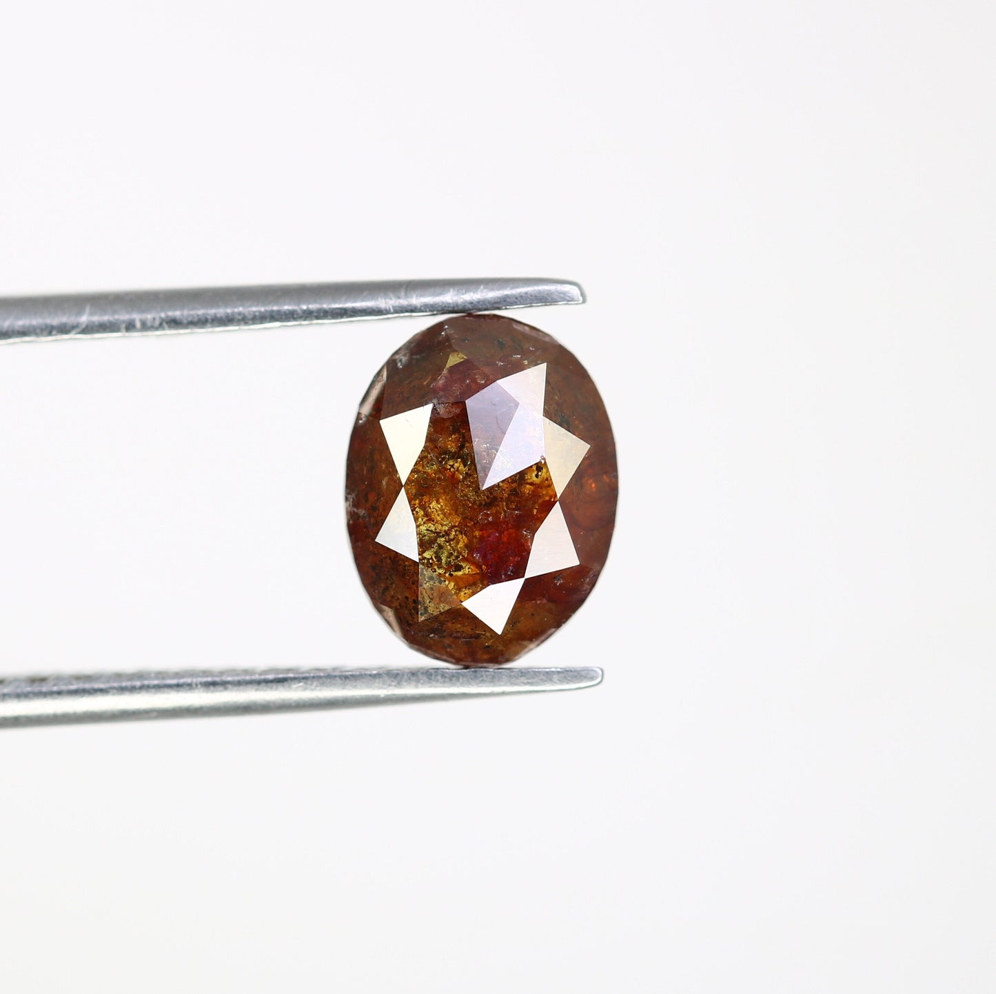 1.70 CT Brown Loose Rustic Oval Diamond - Unique Gemstone for Custom Gold Rings & Distinctive Jewelry Designs