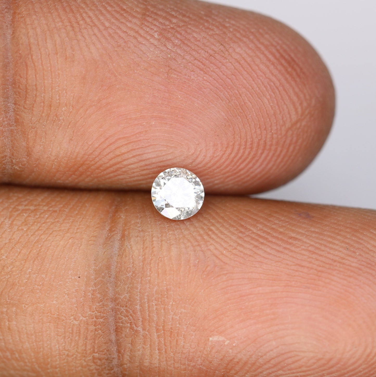 0.32 CT Loose Natural Salt and Pepper Diamond | Fancy Brilliant Cut Round Gemstone for Rings and Jewelry