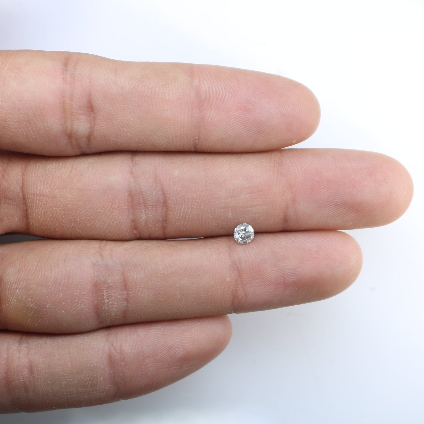 0.32 CT Loose Natural Salt and Pepper Diamond | Fancy Brilliant Cut Round Gemstone for Rings and Jewelry