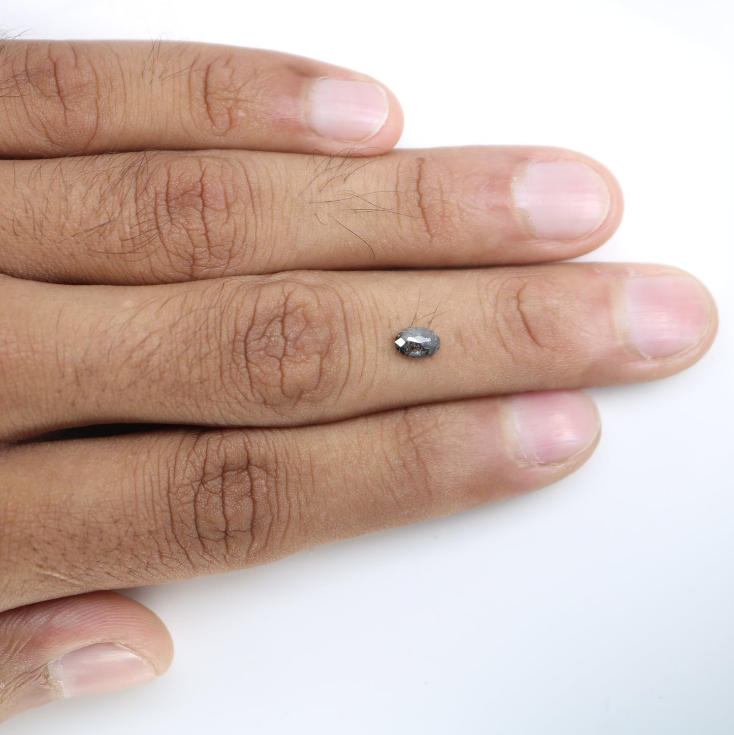Natural Salt and Pepper Oval Cut Diamond for Earrings, Necklaces & Jewelry Making - Wholesale Price for Unique Gemstone Creations