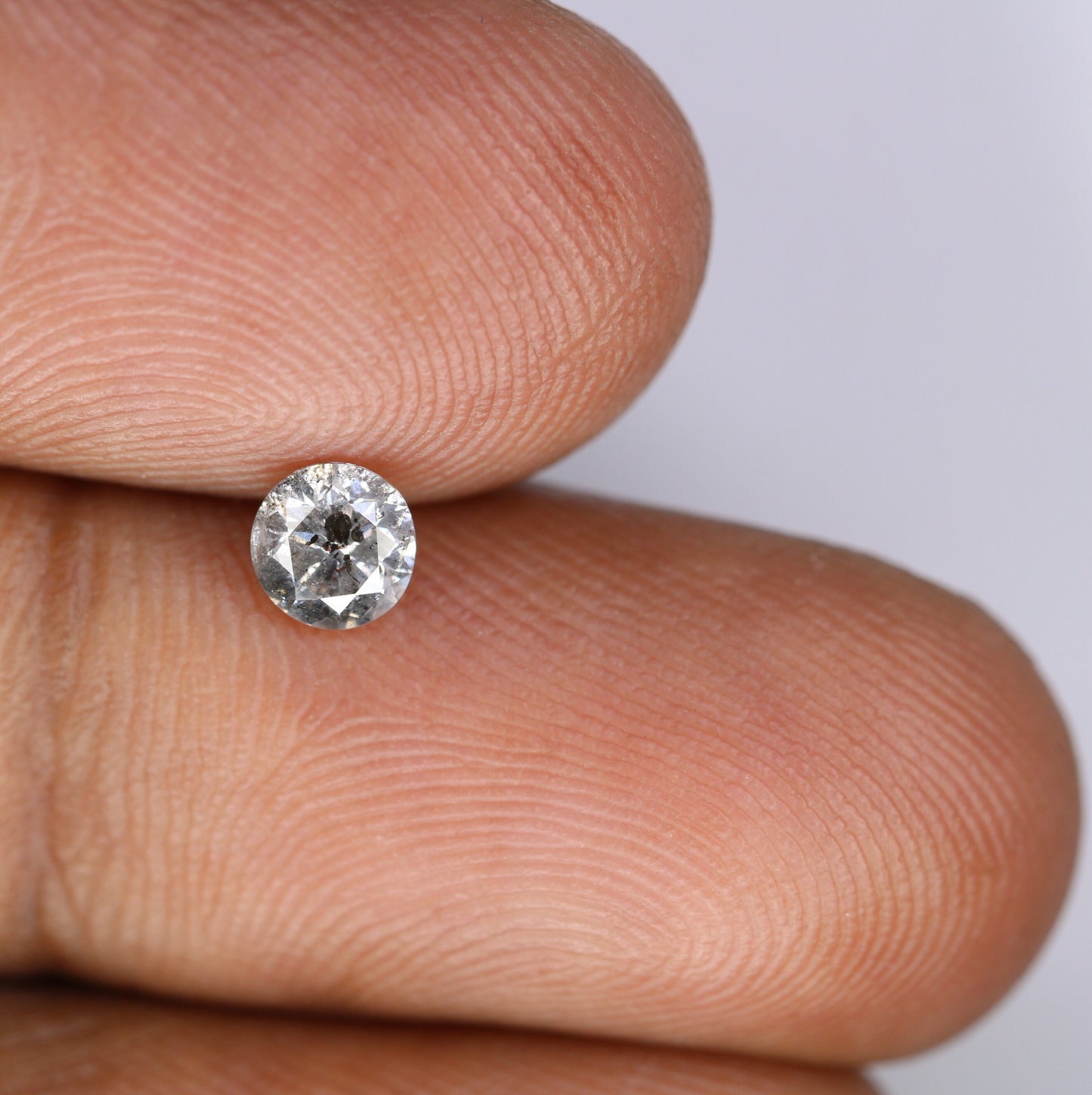 0.44 CT Loose Round Brilliant Cut Salt and Pepper Diamond | Perfect for Engagement Rings and Gifts for Wife, Girlfriend, or Mother