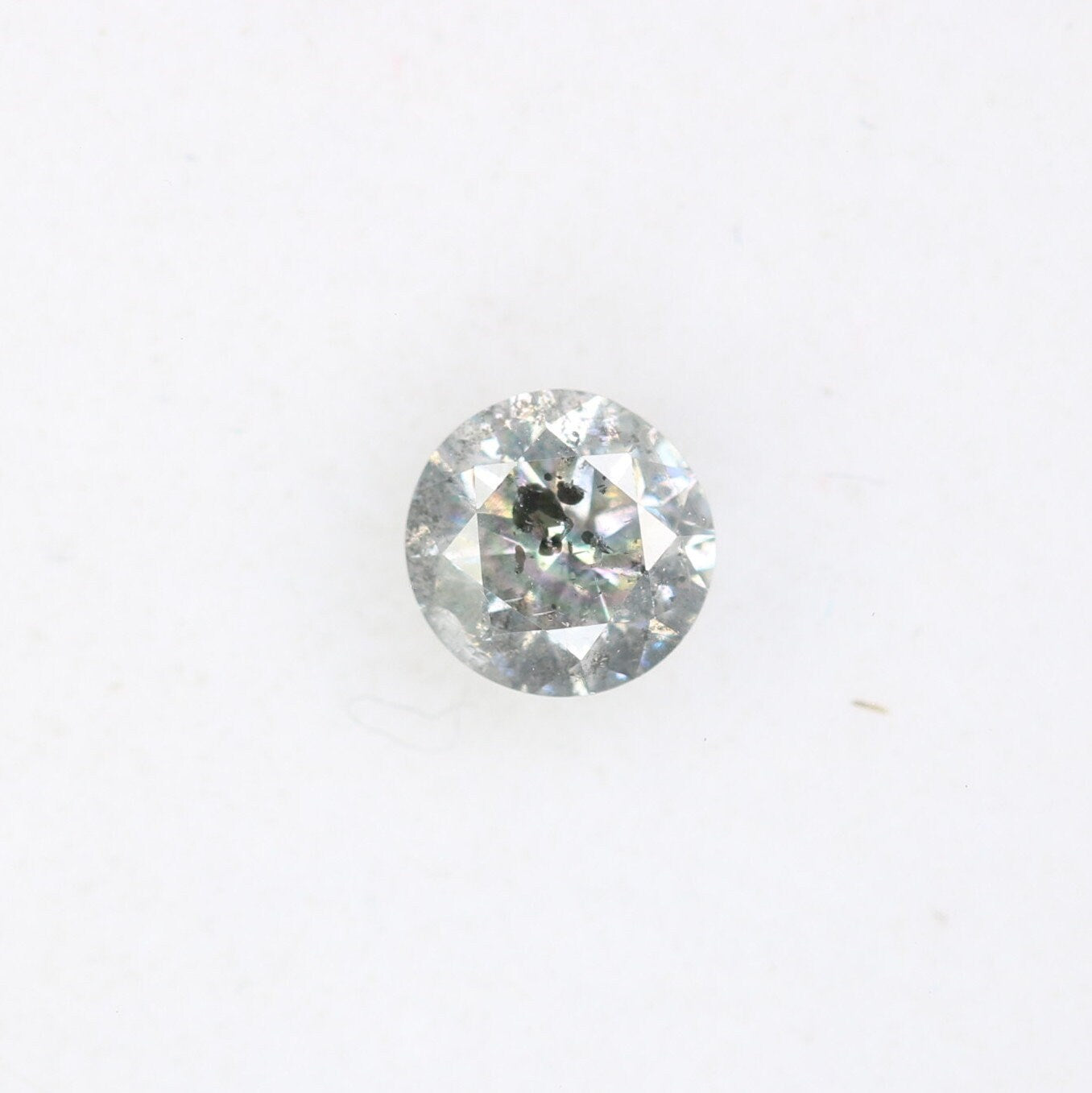 0.44 CT Loose Round Brilliant Cut Salt and Pepper Diamond | Perfect for Engagement Rings and Gifts for Wife, Girlfriend, or Mother