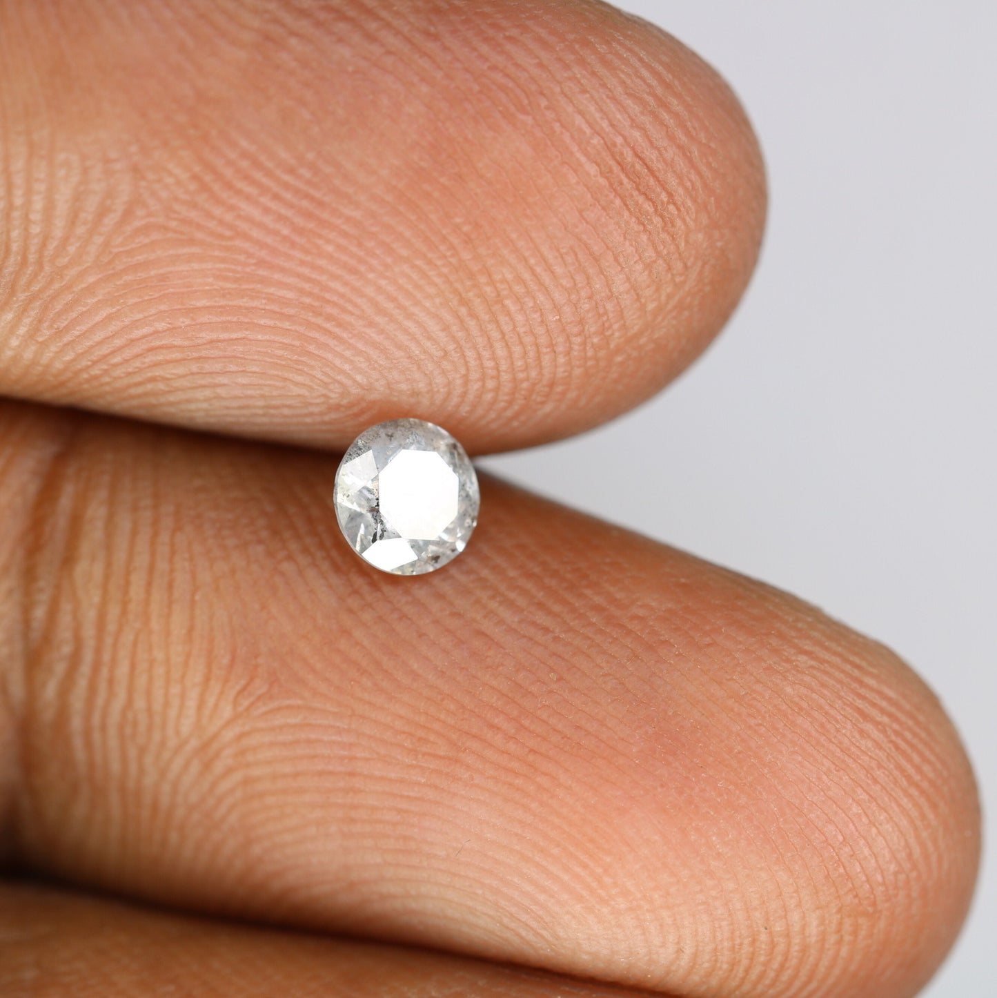 0.43 CT Loose Round Brilliant Cut Salt and Pepper Diamond | Ideal for Engagement Rings and Custom Gold Jewelry