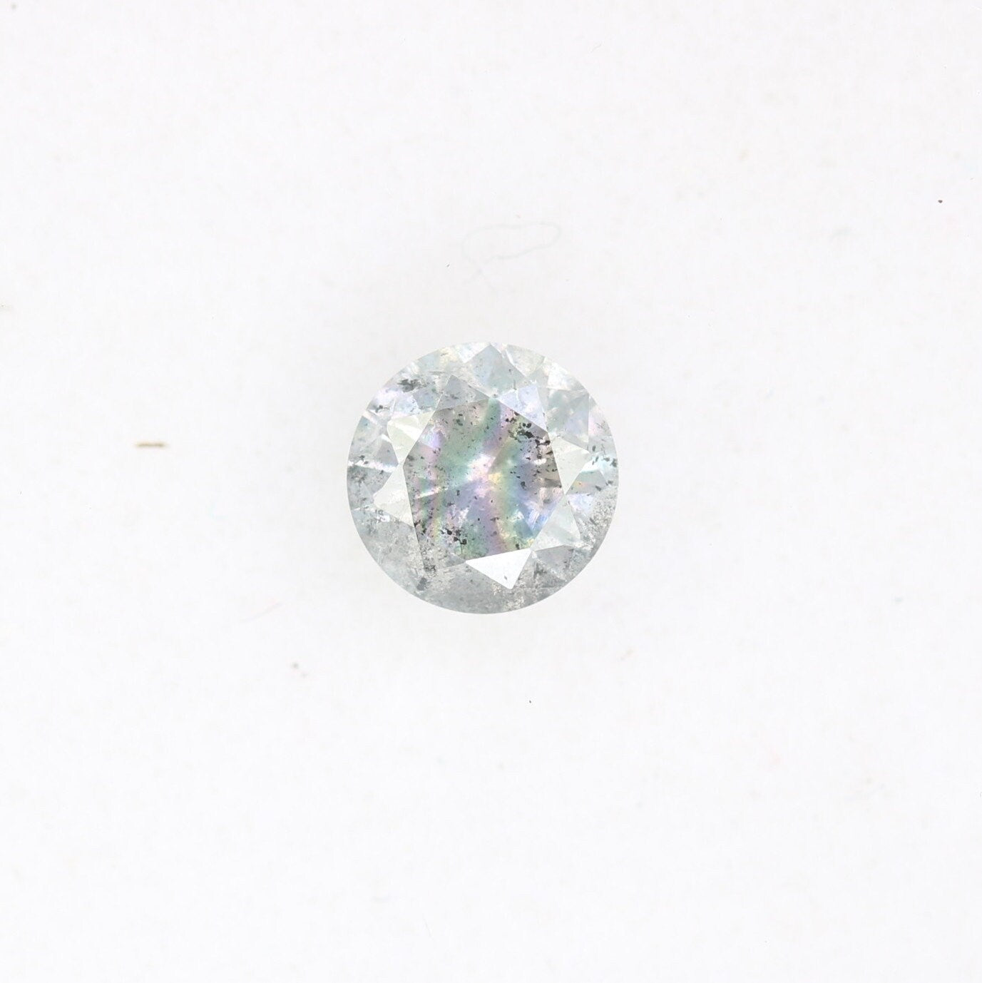 0.43 CT Loose Round Brilliant Cut Salt and Pepper Diamond | Ideal for Engagement Rings and Custom Gold Jewelry