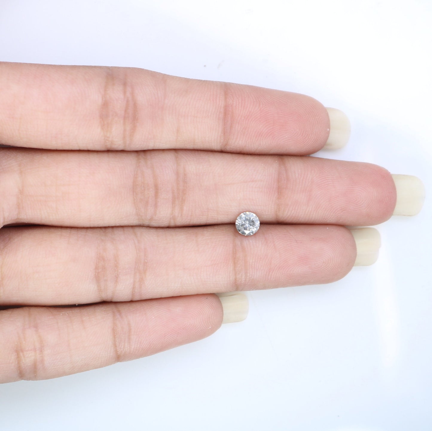 0.43 CT Loose Round Brilliant Cut Salt and Pepper Diamond | Ideal for Engagement Rings and Custom Gold Jewelry
