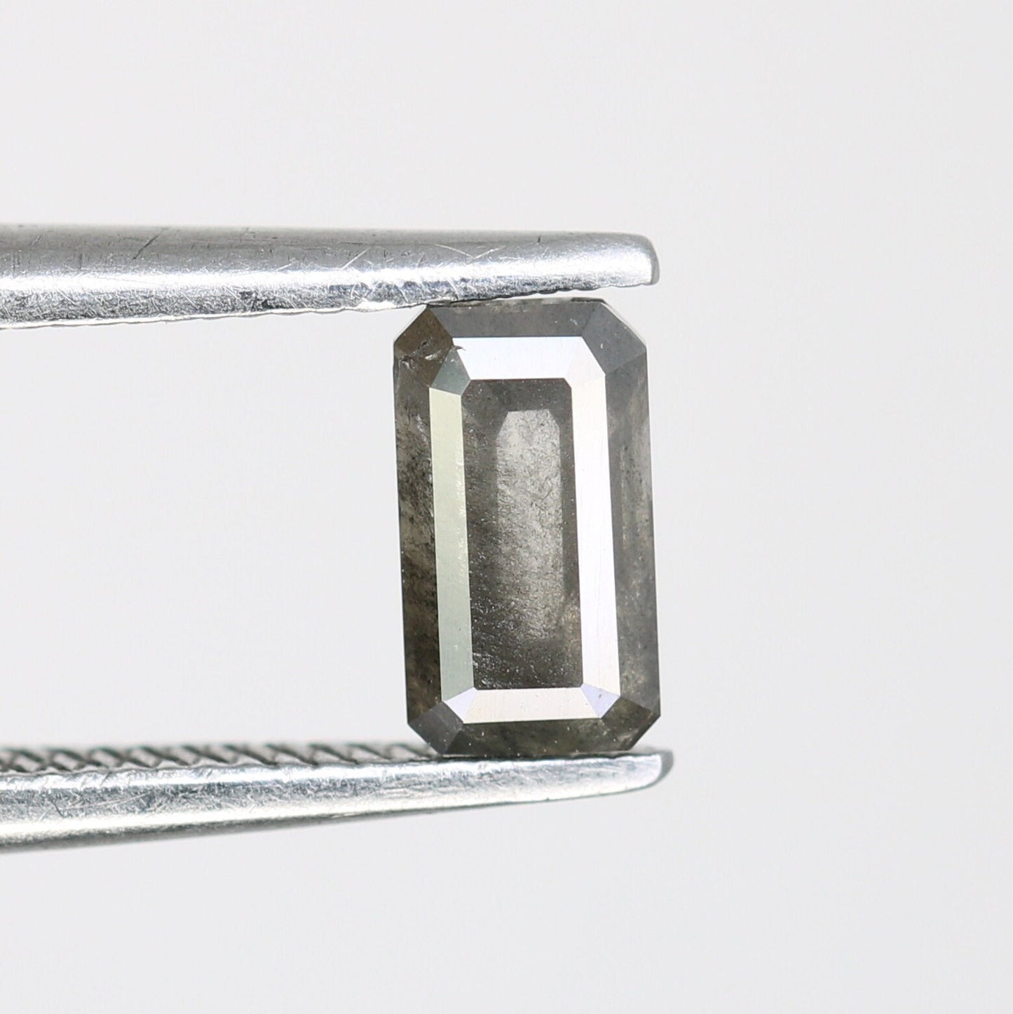 6 MM Emerald Cut Loose Diamond - Salt and Pepper Emerald Shape Diamond - Emerald For Wedding Ring - LABORDAY Offer - Customize Jewelry