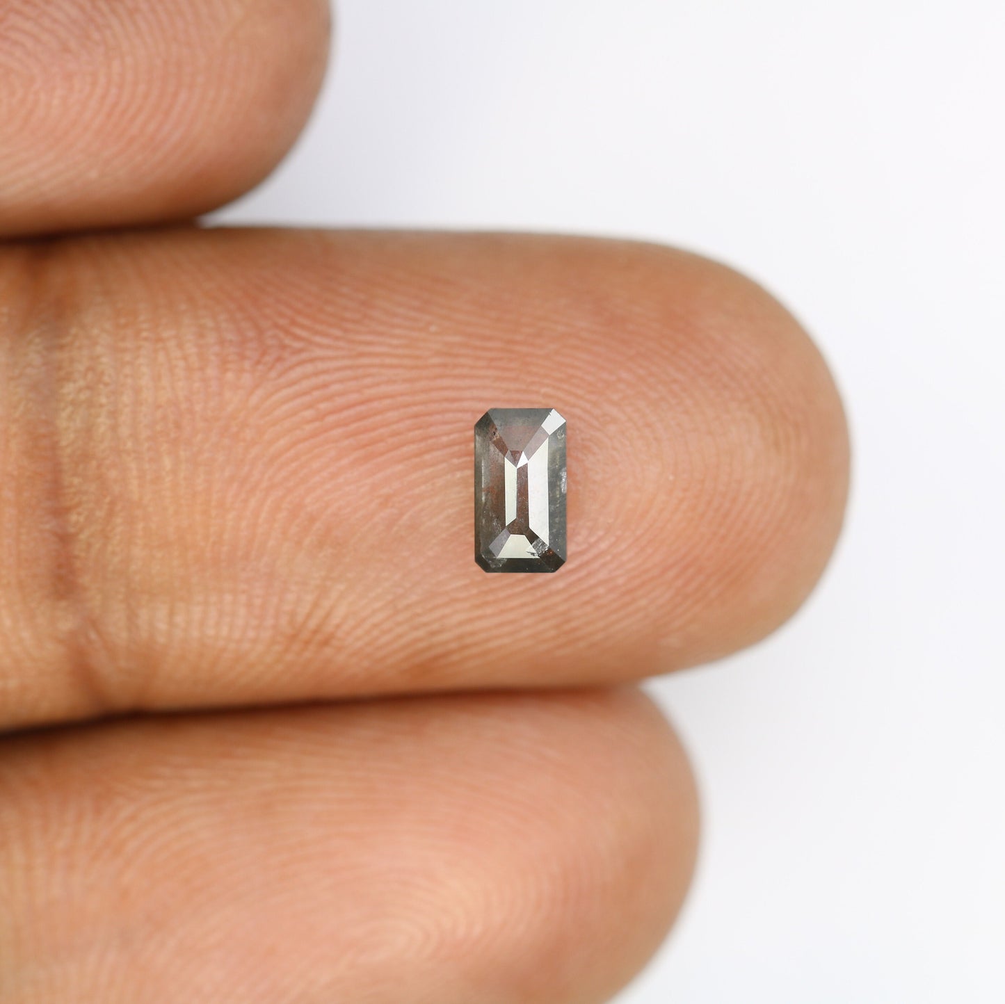 6 MM Emerald Cut Loose Diamond - Salt and Pepper Emerald Shape Diamond - Emerald For Wedding Ring - LABORDAY Offer - Customize Jewelry