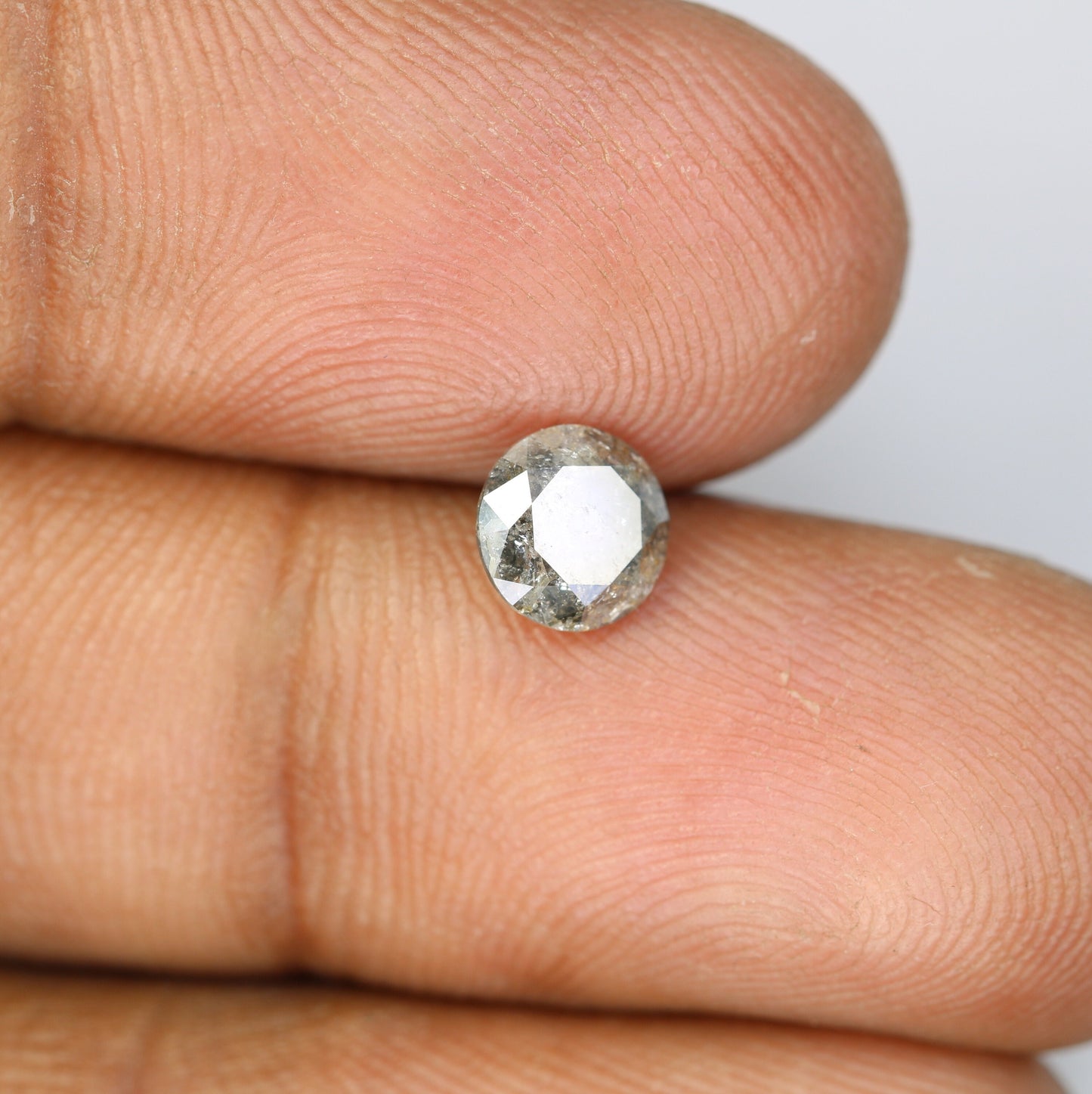 0.95 CT Loose Round Brilliant Cut Salt and Pepper Galaxy Diamond | Perfect for Proposal Rings and Custom Gold Jewelry