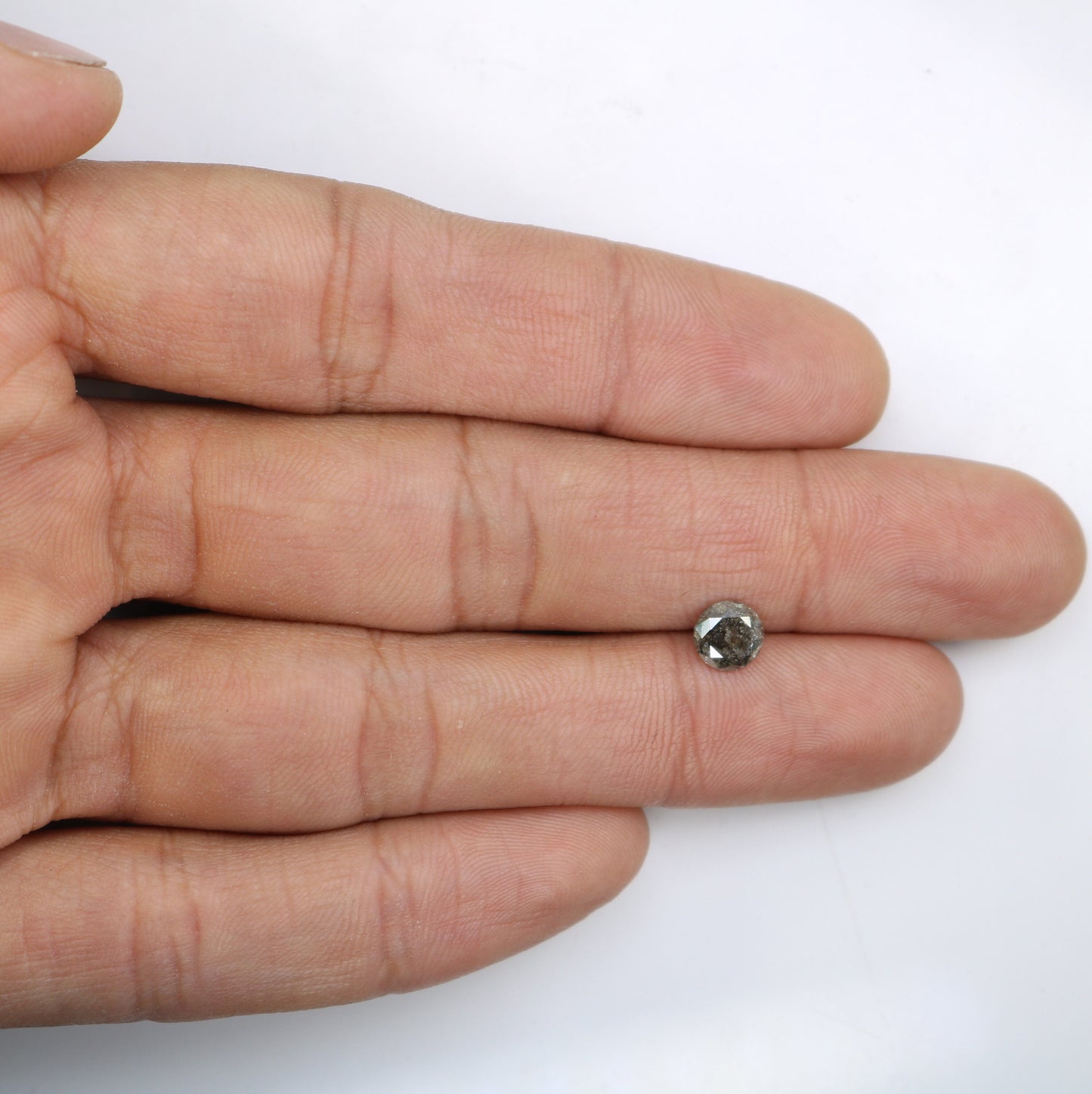 0.95 CT Loose Round Brilliant Cut Salt and Pepper Galaxy Diamond | Perfect for Proposal Rings and Custom Gold Jewelry
