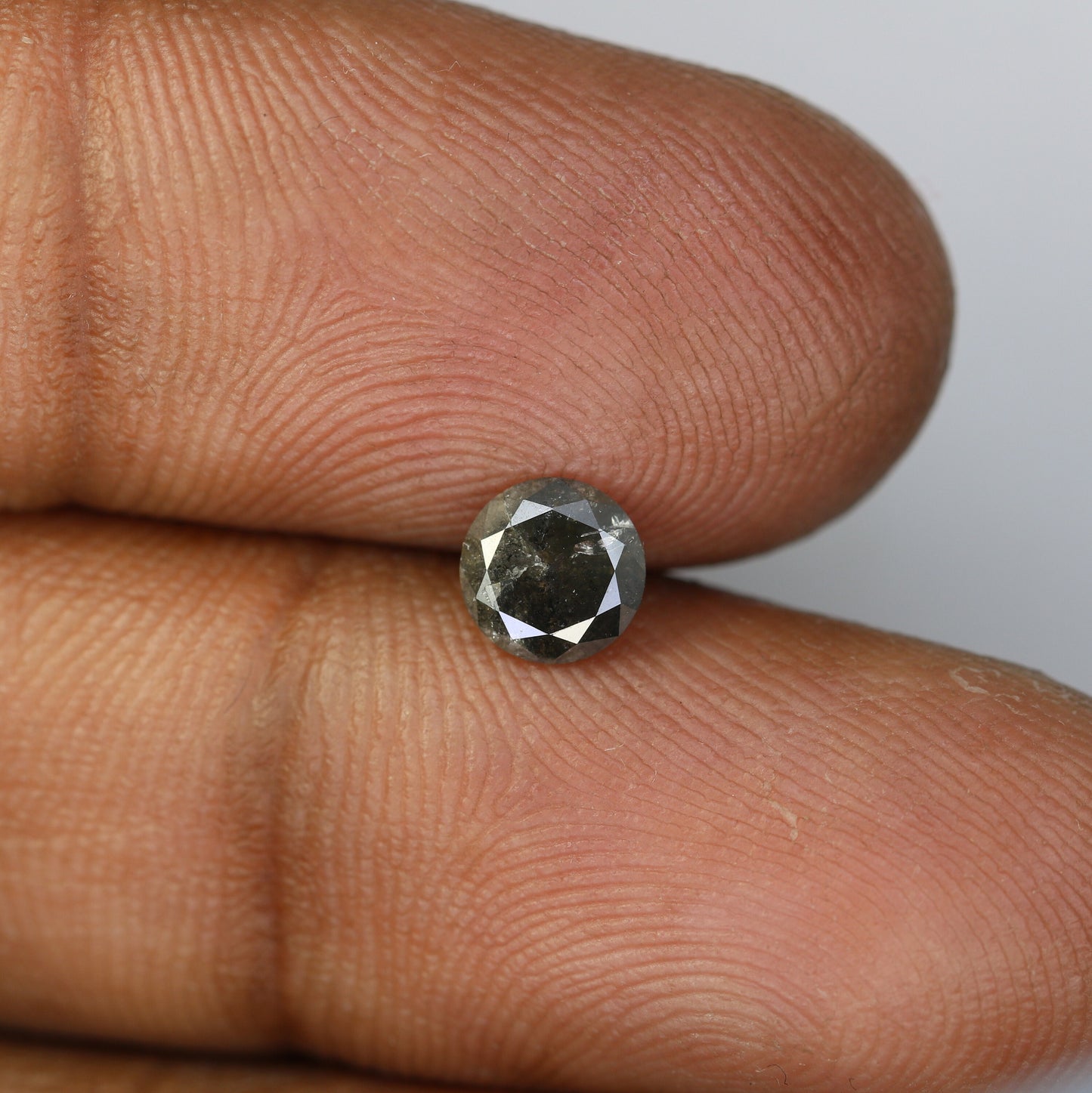 0.95 CT Loose Round Brilliant Cut Salt and Pepper Galaxy Diamond | Perfect for Engagement and Proposal Rings | Custom Gold Jewelry