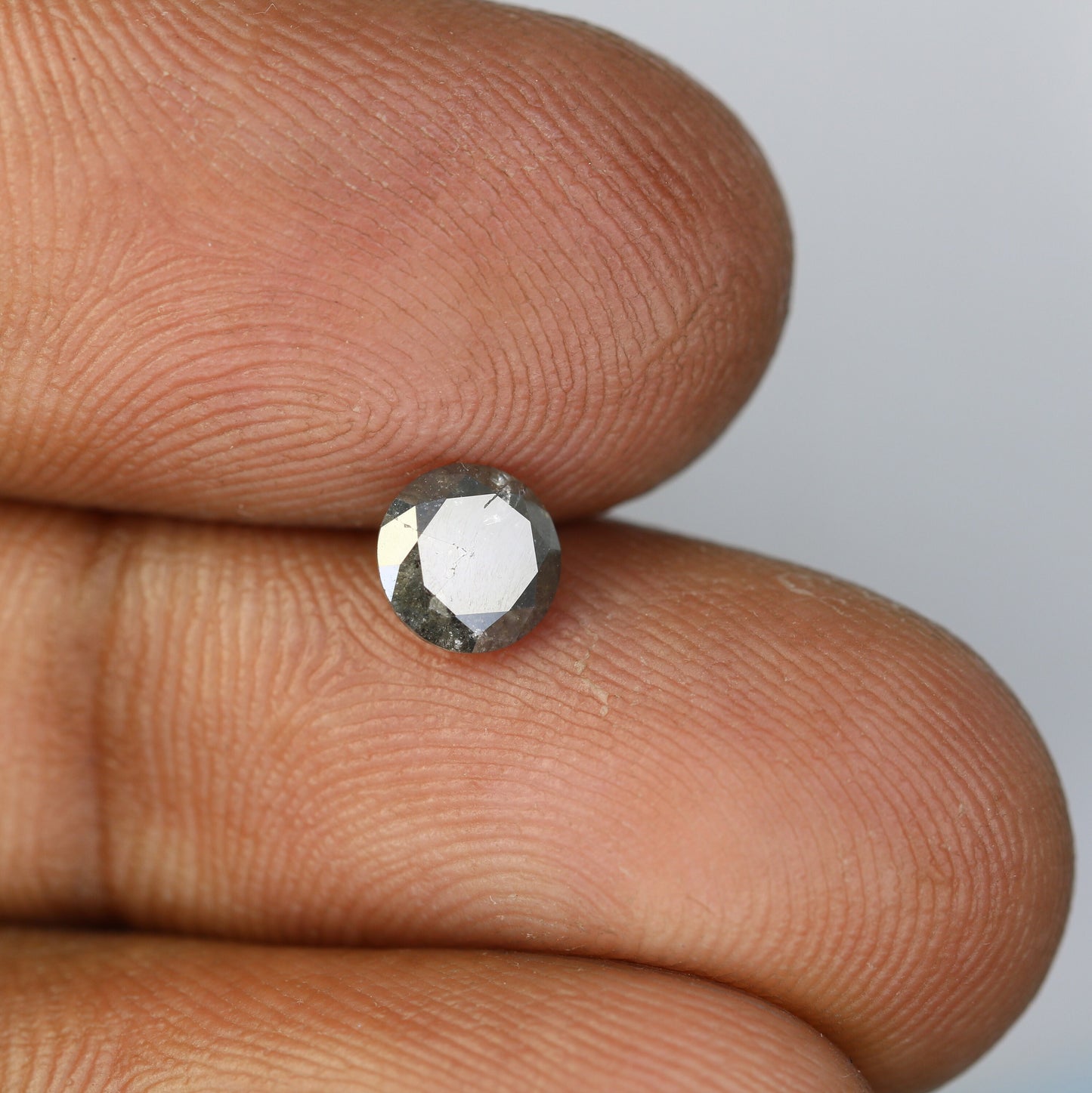 0.95 CT Loose Round Brilliant Cut Salt and Pepper Galaxy Diamond | Perfect for Engagement and Proposal Rings | Custom Gold Jewelry