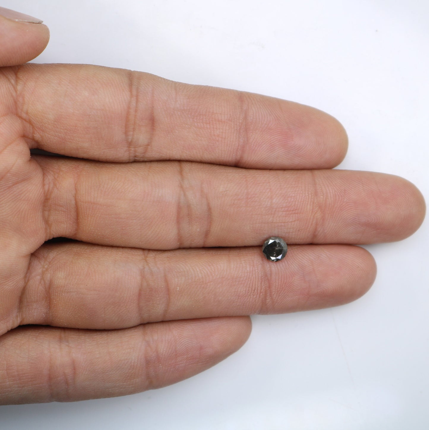 0.95 CT Loose Round Brilliant Cut Salt and Pepper Galaxy Diamond | Perfect for Engagement and Proposal Rings | Custom Gold Jewelry
