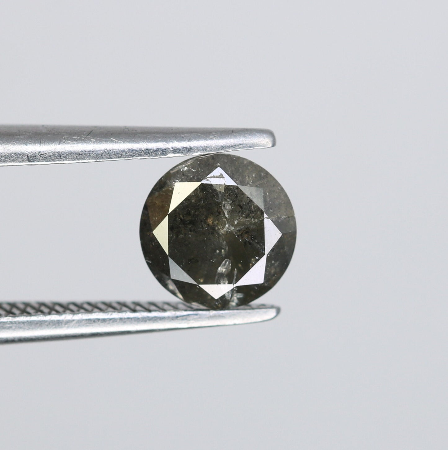 0.95 CT Loose Round Brilliant Cut Salt and Pepper Galaxy Diamond | Perfect for Engagement and Proposal Rings | Custom Gold Jewelry
