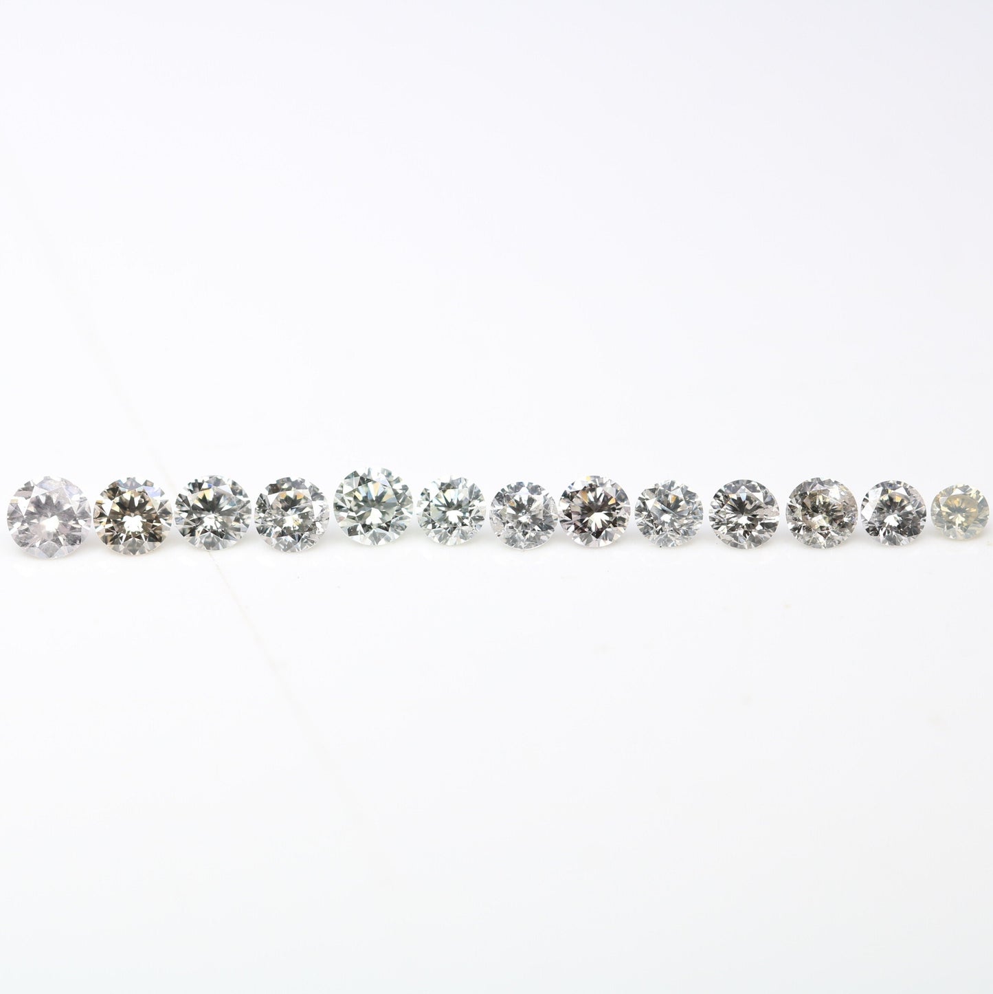 Natural Loose Round Brilliant Cut Diamond | Ideal for Eternity Rings | Conflict-Free Salt and Pepper Diamonds | Genuine Natural Diamonds