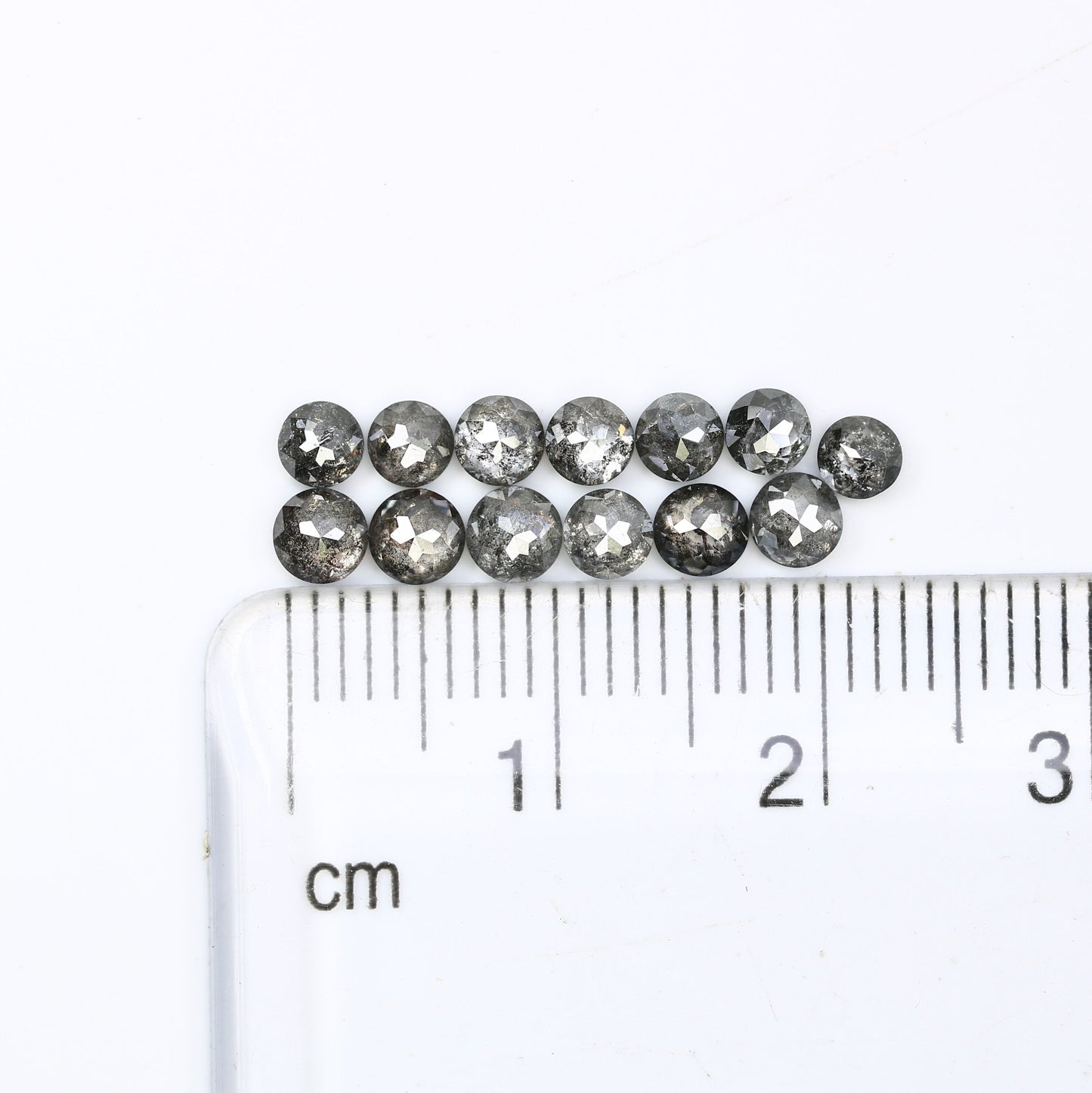 3.0 MM | Salt And Pepper Diamond | Round Rose Cut Diamond | Natural Loose Diamond For Earring Pair & Wedding Ring Necklace Gift For Wife