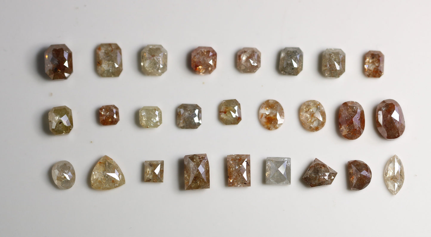 0.28 to 1.25 CT Mixed Shape Fancy Loose Diamonds | Natural Salt and Pepper Diamonds on Sale | Elegant Jewelry Gifts for Women