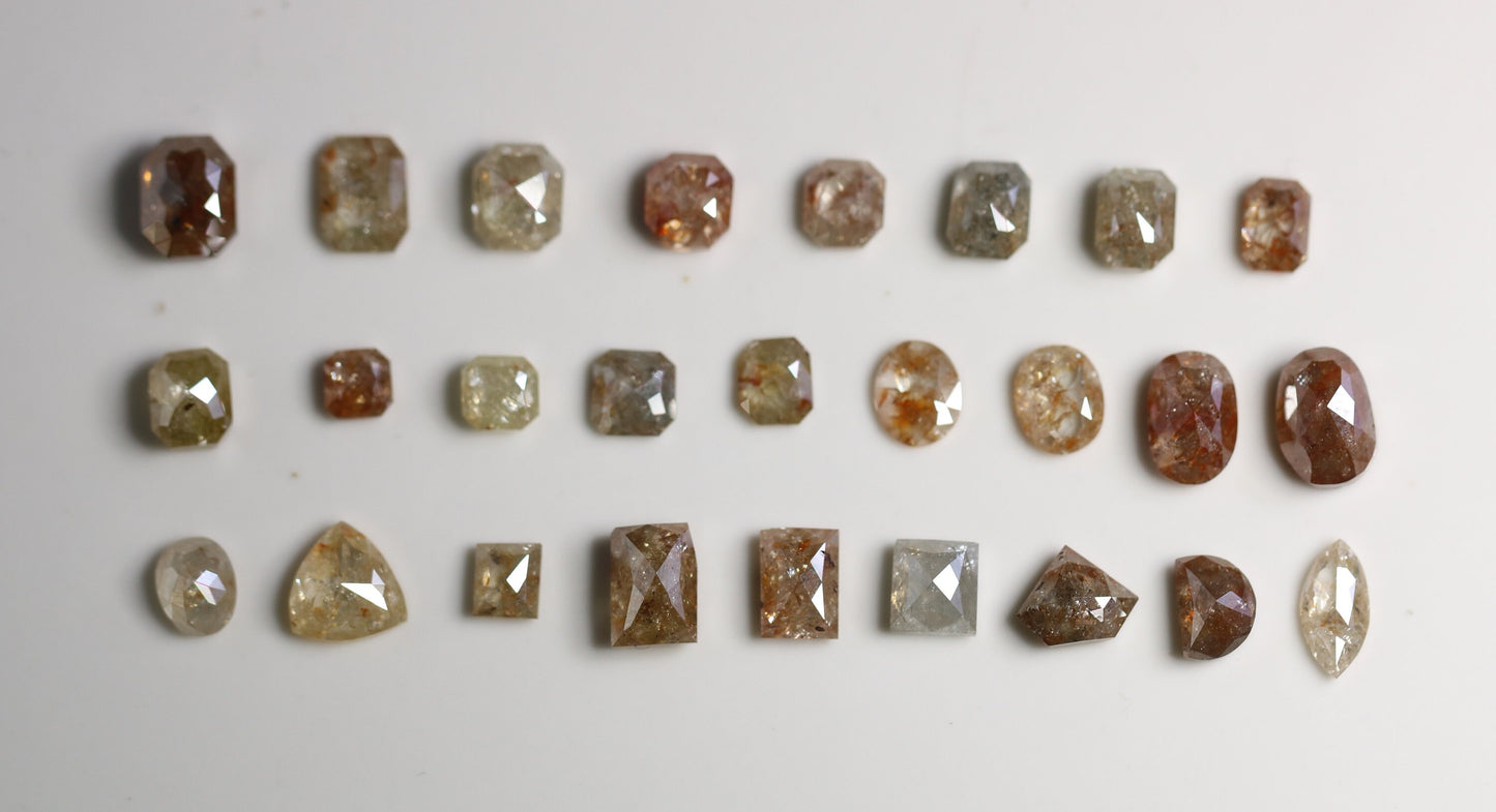 0.28 to 1.25 CT Mixed Shape Fancy Loose Diamonds | Natural Salt and Pepper Diamonds on Sale | Elegant Jewelry Gifts for Women