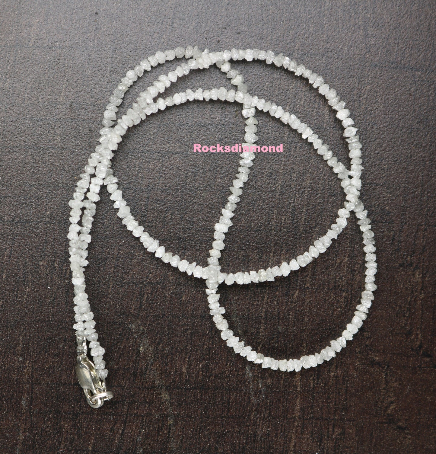 Natural Raw Rough Diamond Beads | One-of-a-Kind Art Deco Retro Jewelry | Unique Vintage Crystal Necklaces Handmade Craft Supplies for Women