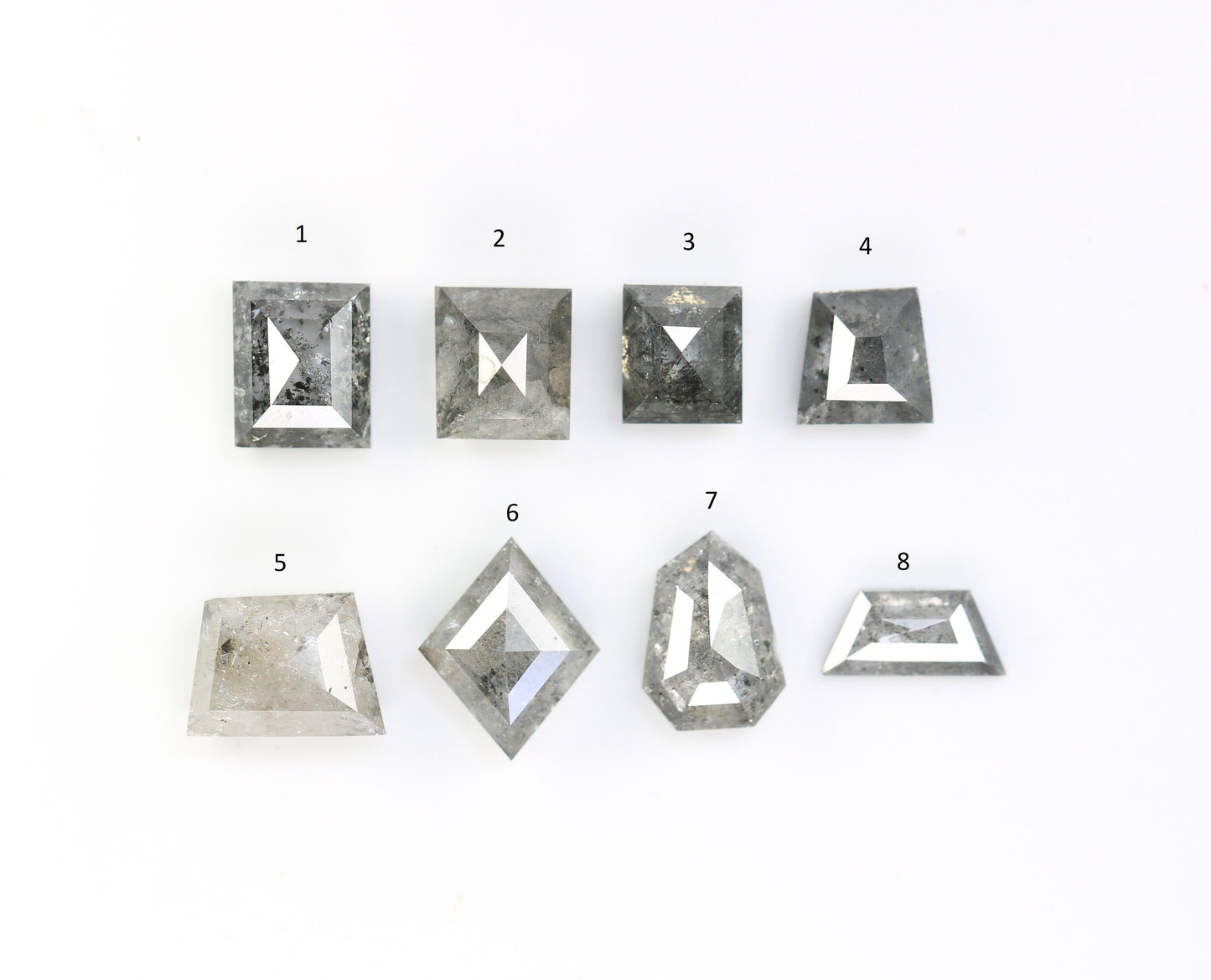 Natural Loose Salt and Pepper Diamonds | Unique Mixed Shape Gemstones for Jewelry | Affordable Fancy Cut Diamonds | Perfect Gift Ideas