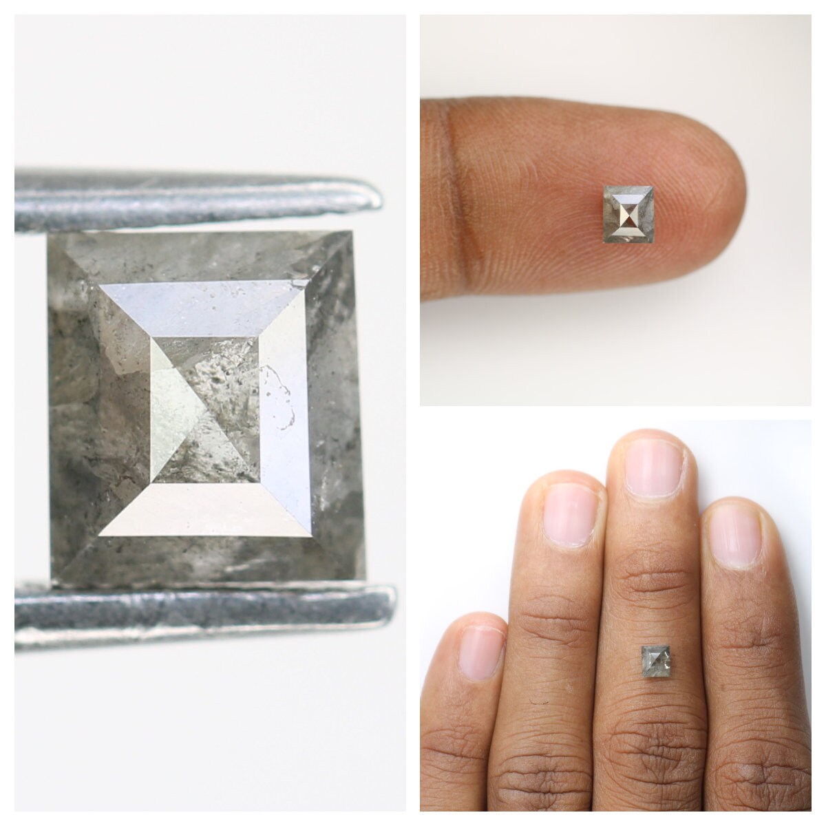 Natural Loose Salt and Pepper Diamonds | Unique Mixed Shape Gemstones for Jewelry | Affordable Fancy Cut Diamonds | Perfect Gift Ideas