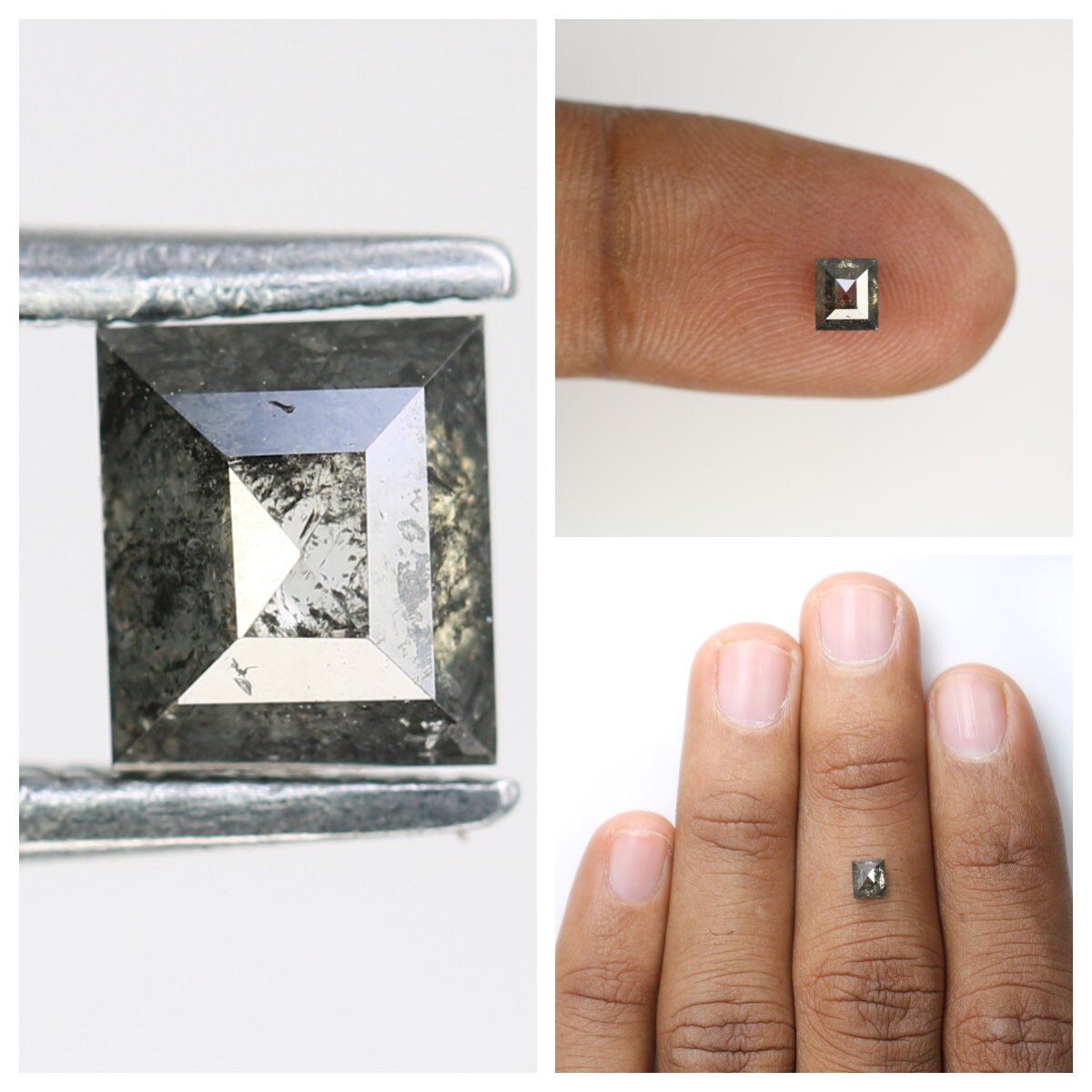 Natural Loose Salt and Pepper Diamonds | Unique Mixed Shape Gemstones for Jewelry | Affordable Fancy Cut Diamonds | Perfect Gift Ideas