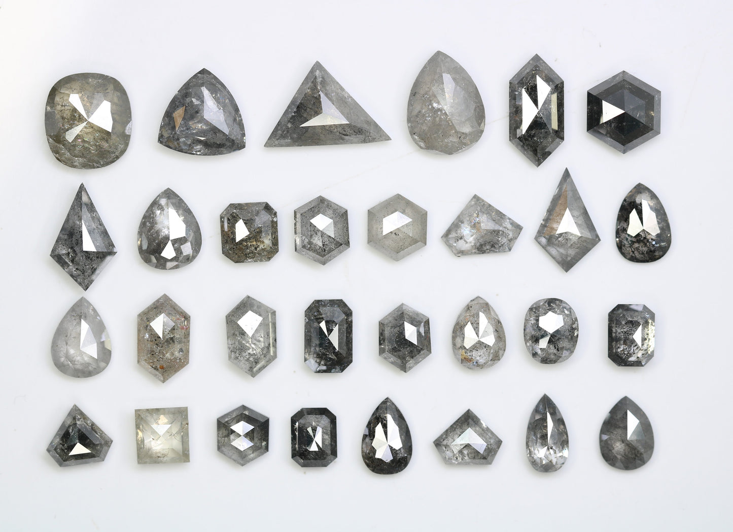 Natural Salt and Pepper Diamonds | Unique Loose Mixed Shape Gemstones | Affordable Fancy Cut Jewelry | Trending Engagement Rings for Sale