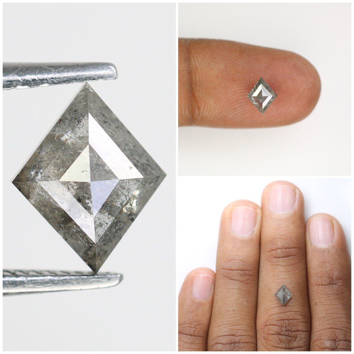 Natural Loose Salt and Pepper Diamonds | Unique Mixed Shape Gemstones for Jewelry | Affordable Fancy Cut Diamonds | Perfect Gift Ideas