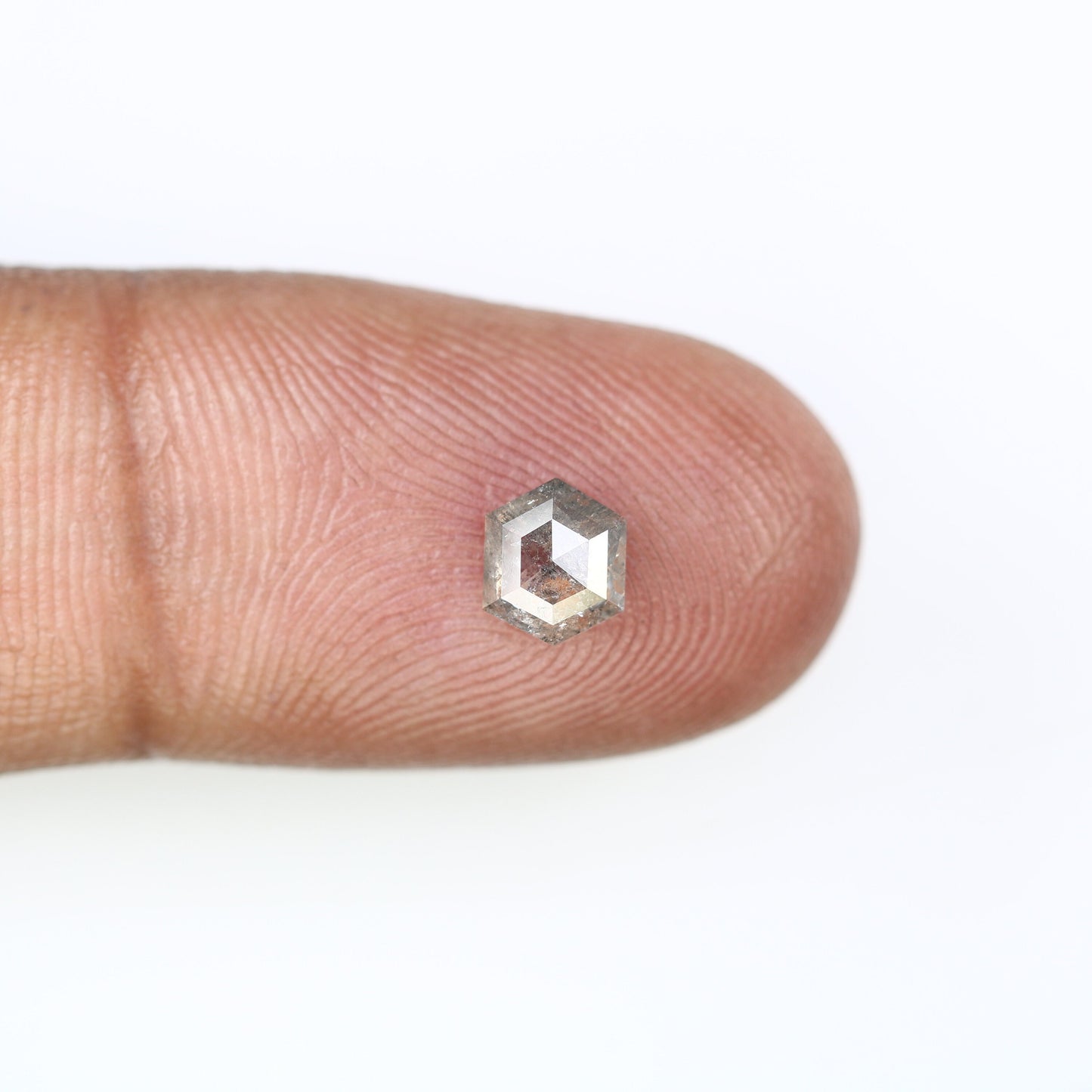 0.71 CT Salt and Pepper Hexagon Cut - Natural Loose Hexagon Shape -Unique Diamond for Ring - Special Gift for Her - Wholesaler of Diamond