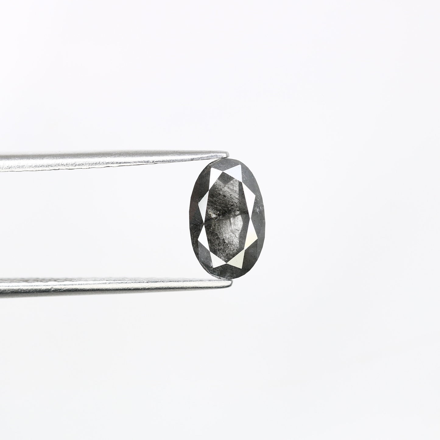 1.01 CT 8.90 mm Loose Oval Natural Salt and Pepper Diamond - Unique Promise Ring & Oval Galaxy Diamond on Sale for Custom Jewelry Designs