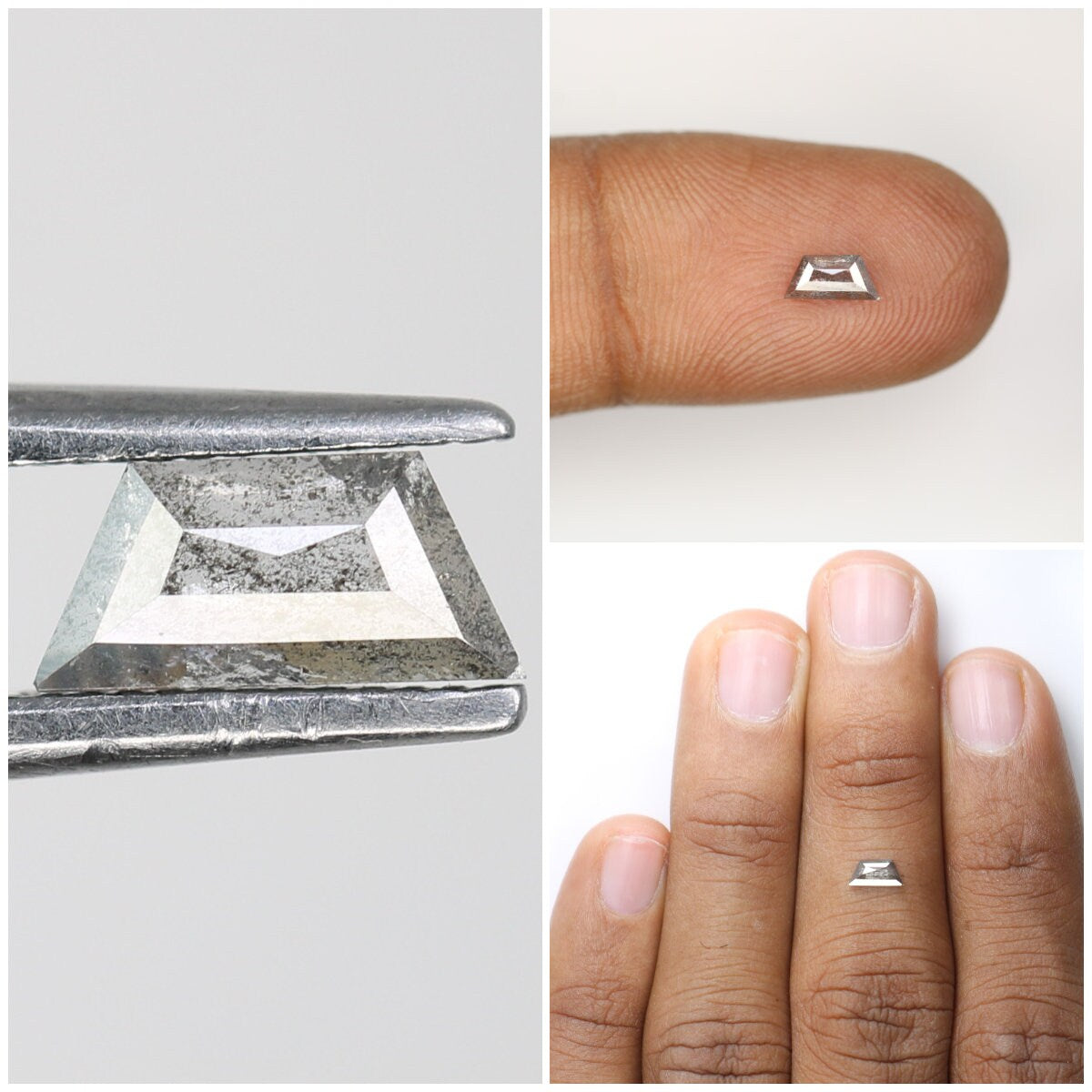 Natural Loose Salt and Pepper Diamonds | Unique Mixed Shape Gemstones for Jewelry | Affordable Fancy Cut Diamonds | Perfect Gift Ideas