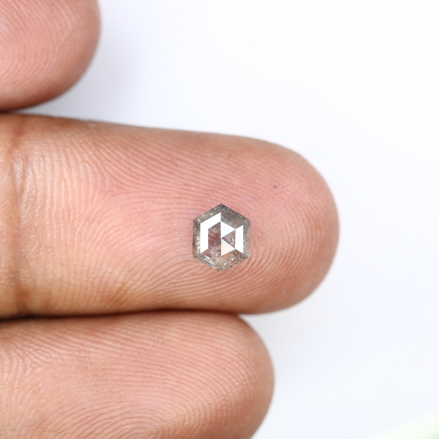 0.71 CT Salt and Pepper Hexagon Cut - Natural Loose Hexagon Shape -Unique Diamond for Ring - Special Gift for Her - Wholesaler of Diamond