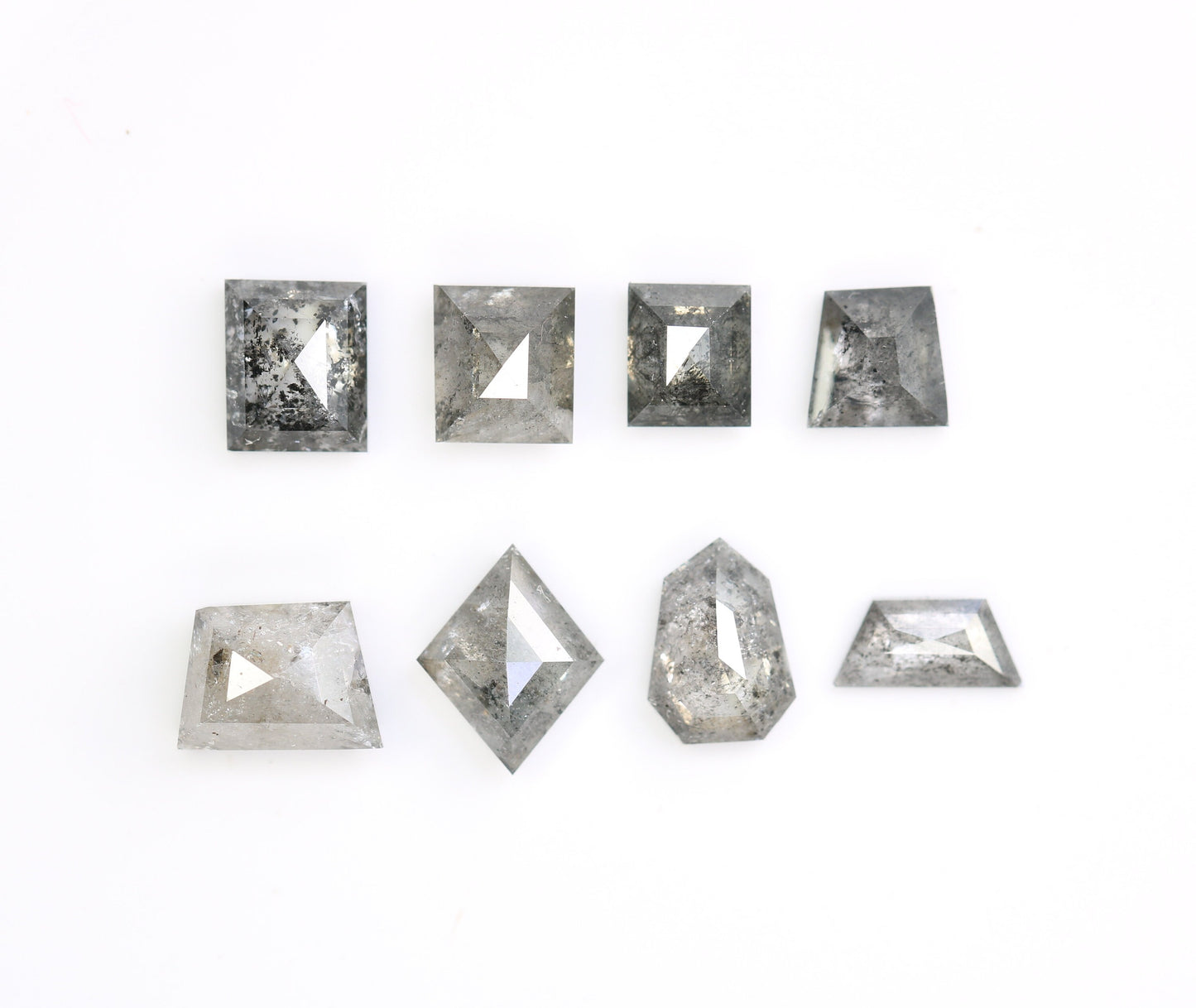 Natural Loose Salt and Pepper Diamonds | Unique Mixed Shape Gemstones for Jewelry | Affordable Fancy Cut Diamonds | Perfect Gift Ideas
