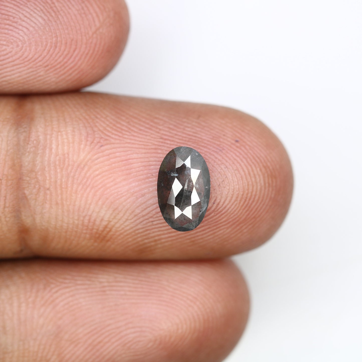 1.01 CT 8.90 mm Loose Oval Natural Salt and Pepper Diamond - Unique Promise Ring & Oval Galaxy Diamond on Sale for Custom Jewelry Designs