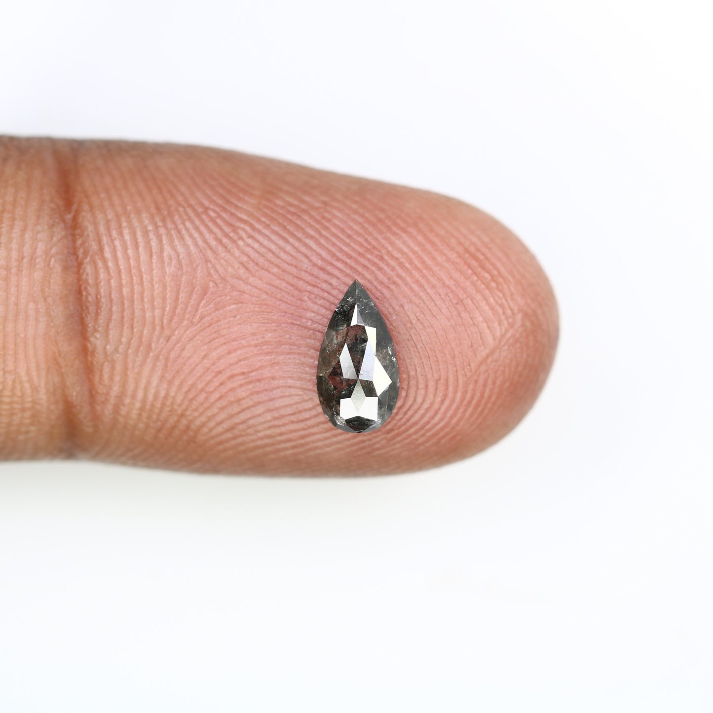 0.57 CT Loose Pear Shape Natural Salt and Pepper Galaxy Diamond for Wedding Ring | Customizable Design | Trusted Etsy Seller Sale