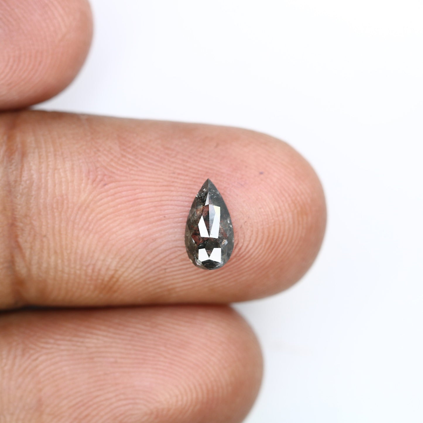 0.57 CT Loose Pear Shape Natural Salt and Pepper Galaxy Diamond for Wedding Ring | Customizable Design | Trusted Etsy Seller Sale