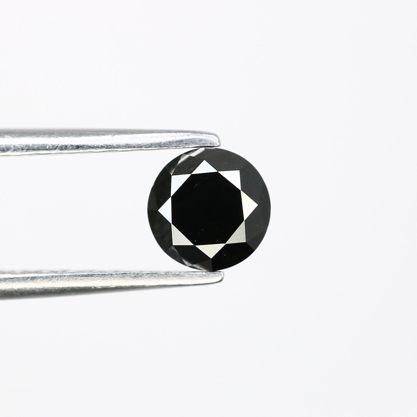 0.65 CT Round Brilliant Cut Fancy Black Diamond | 5.00 mm Antique Gemstone for Wedding Bands | Stunning Black Round Diamond