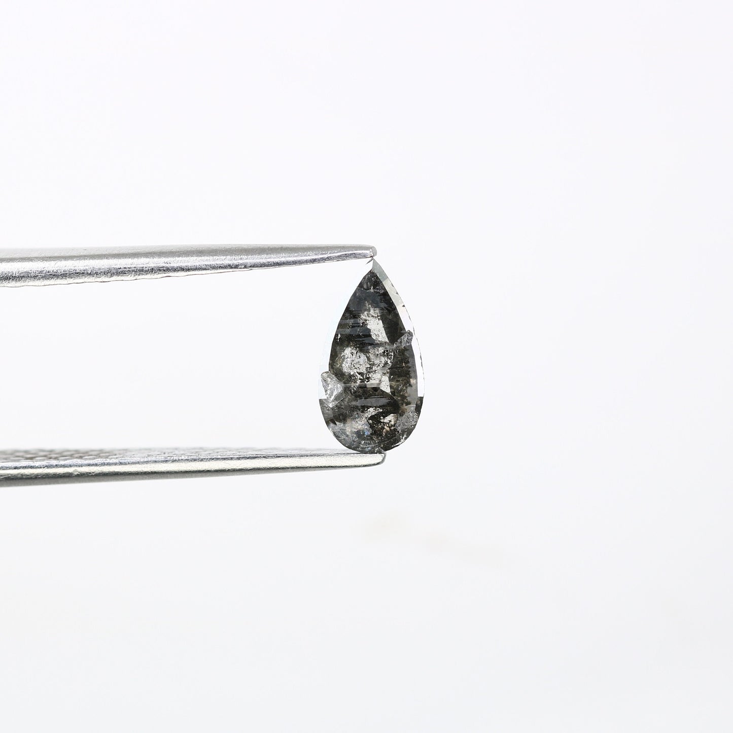 0.57 CT Loose Pear Shape Natural Salt and Pepper Galaxy Diamond for Wedding Ring | Customizable Design | Trusted Etsy Seller Sale
