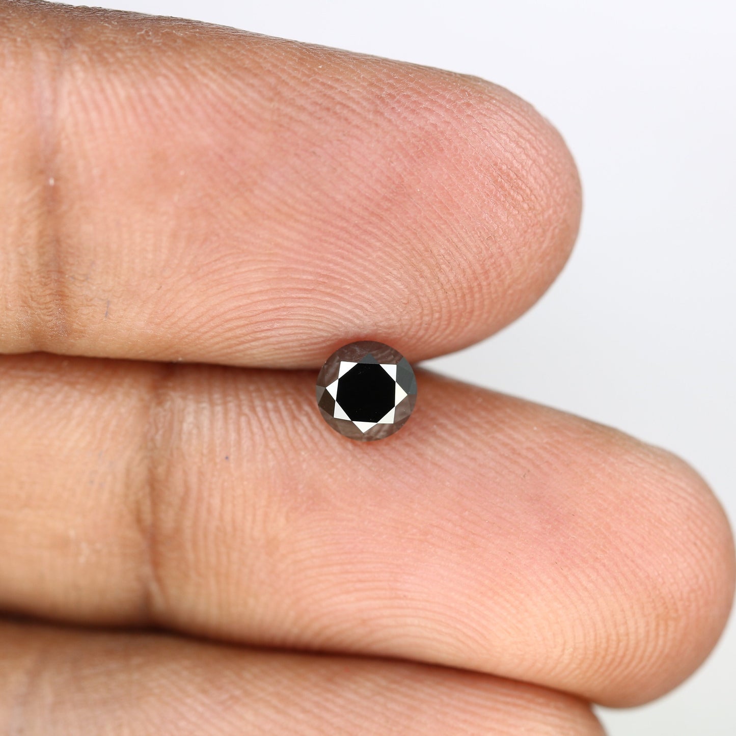 0.65 CT Round Brilliant Cut Fancy Black Diamond | 5.00 mm Antique Gemstone for Wedding Bands | Stunning Black Round Diamond