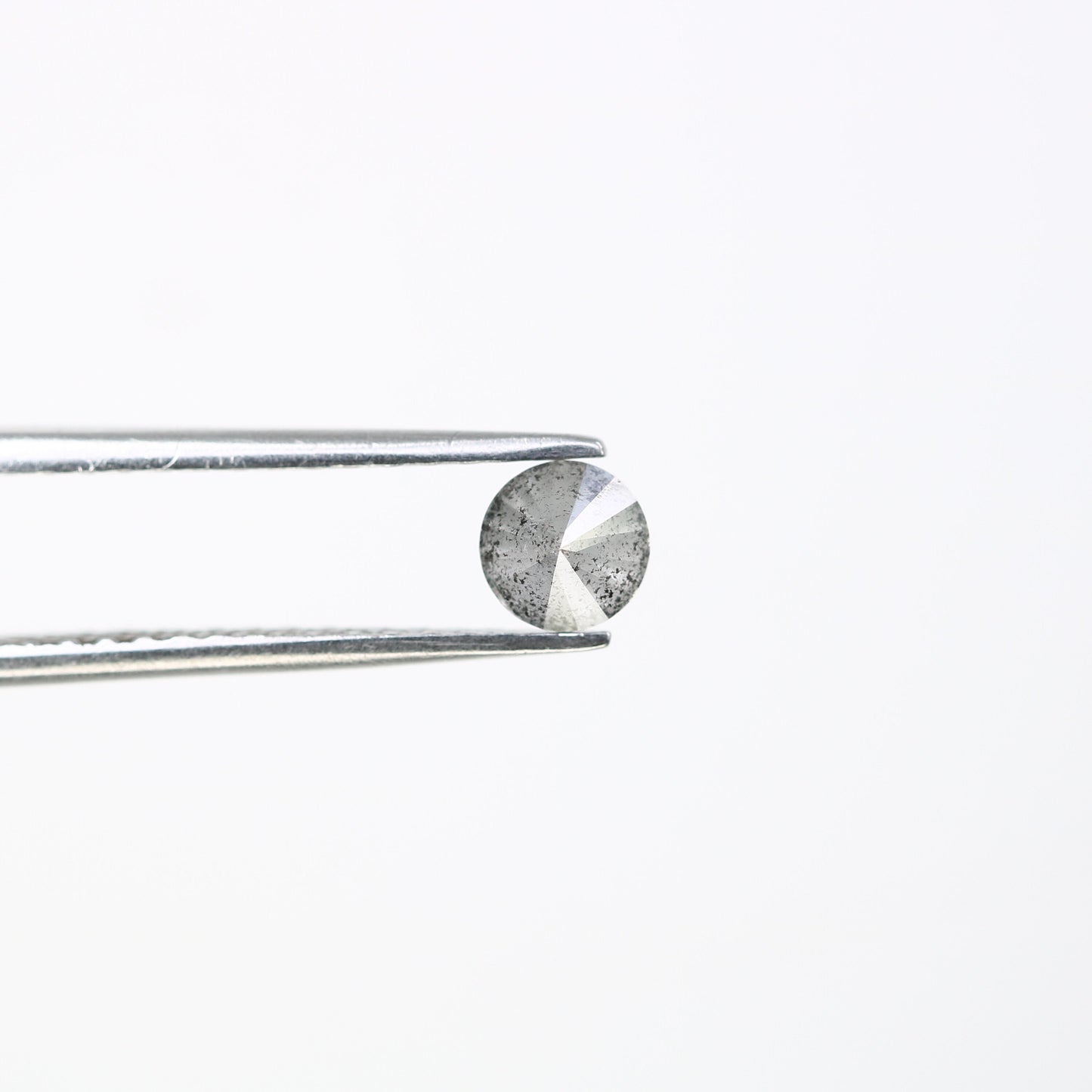 0.61 CT Round Brilliant Cut Salt and Pepper Diamond | Ideal for Engagement Rings and Custom Bands | Brilliant Cut Round Diamond