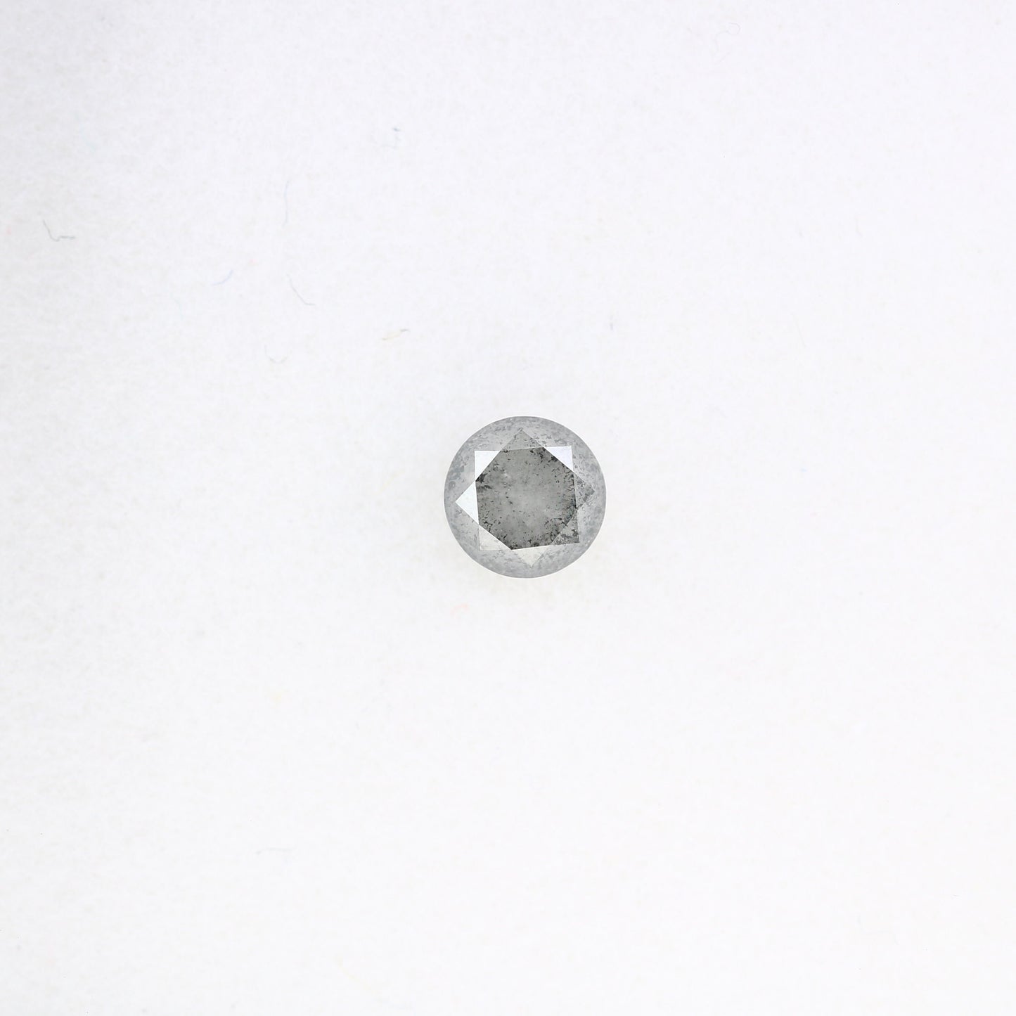 0.61 CT Round Brilliant Cut Salt and Pepper Diamond | Ideal for Engagement Rings and Custom Bands | Brilliant Cut Round Diamond