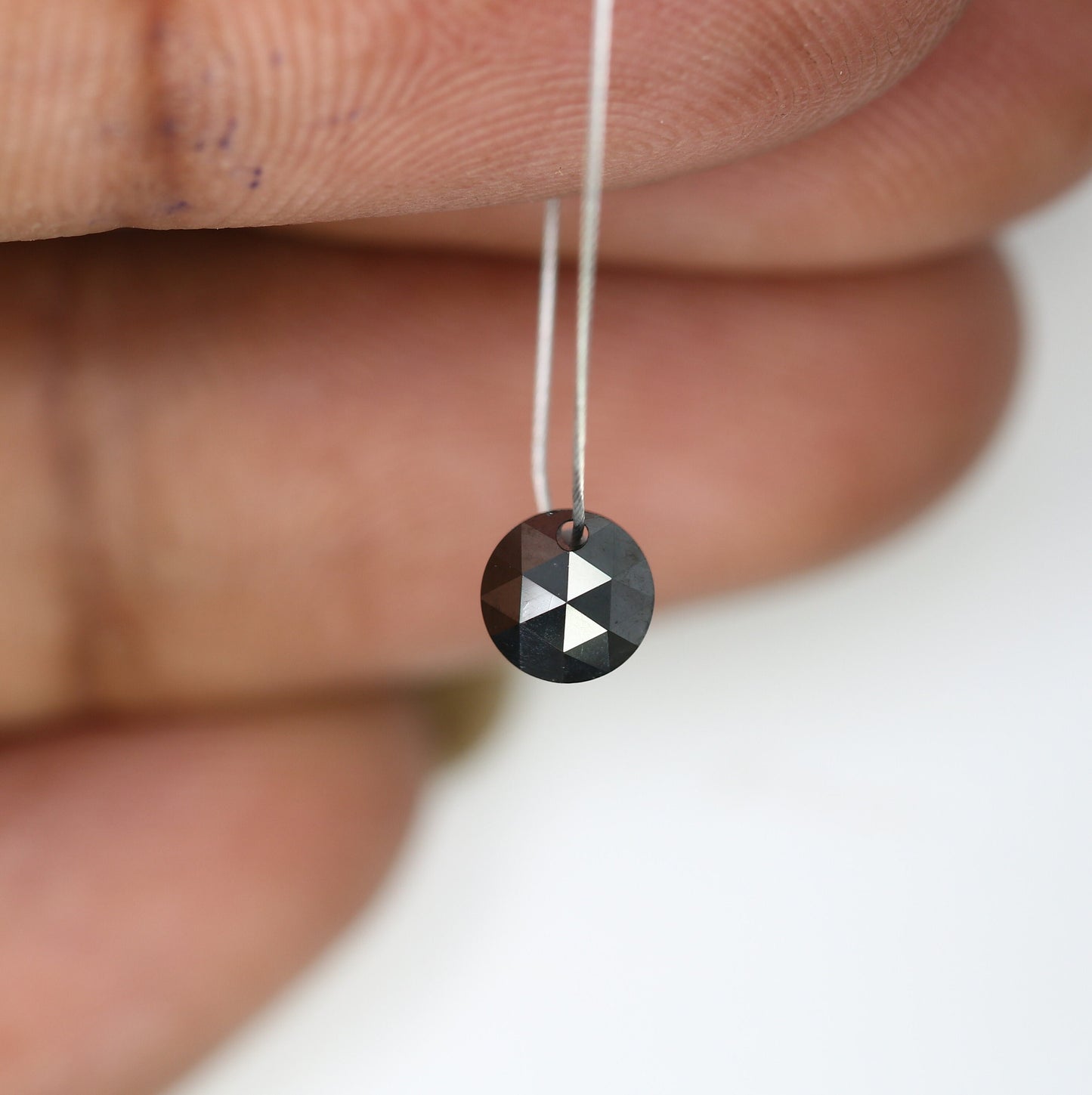 0.84 CT 5.00 MM Fancy Black Round Rose Cut Beads Diamond For Proposal Ring | Customize Bracelet | Diamond Necklace | Black Statement Jewelry