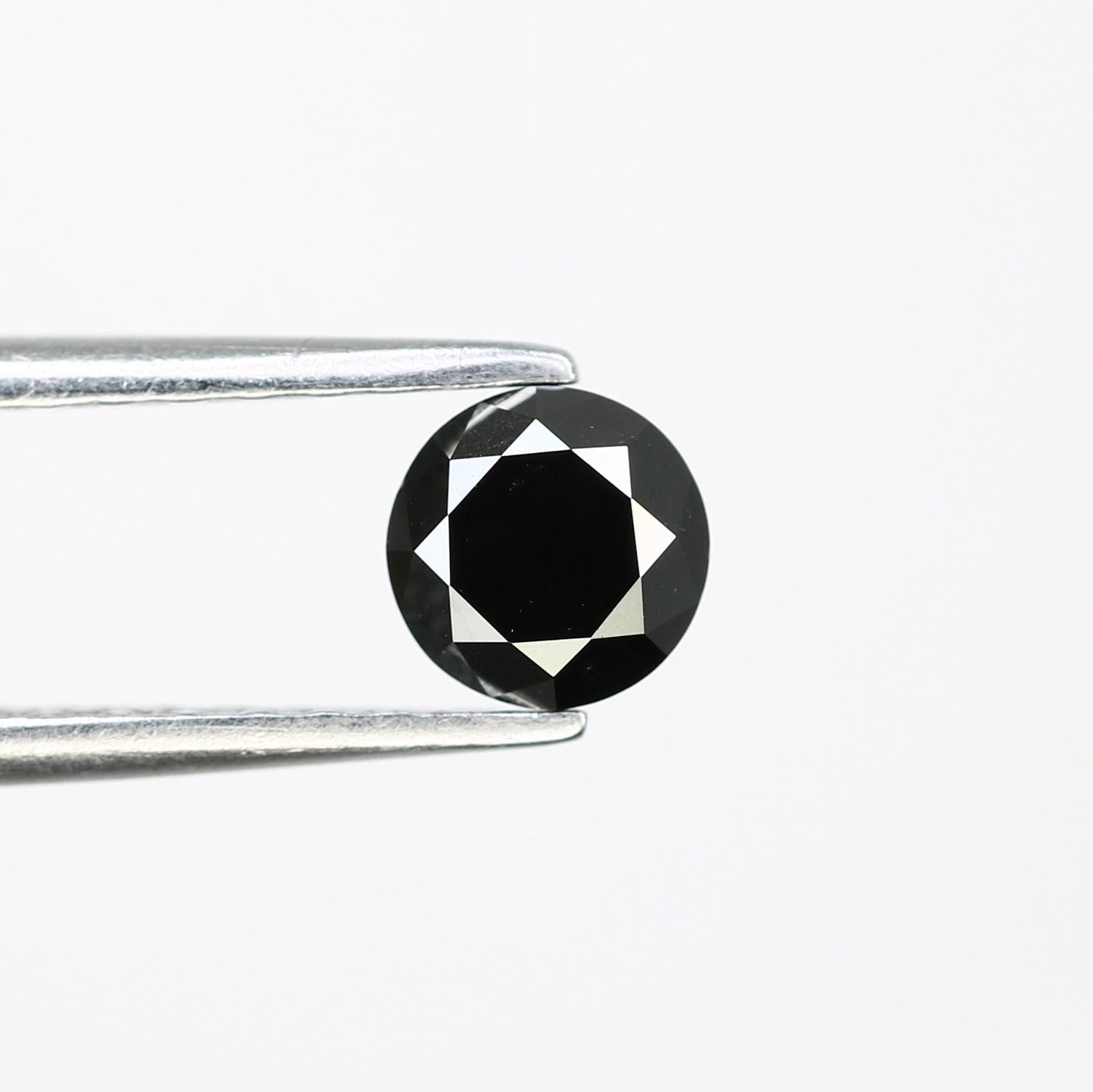 0.65 CT Round Brilliant Cut Fancy Black Diamond | 5.00 mm Antique Gemstone for Wedding Bands | Stunning Black Round Diamond