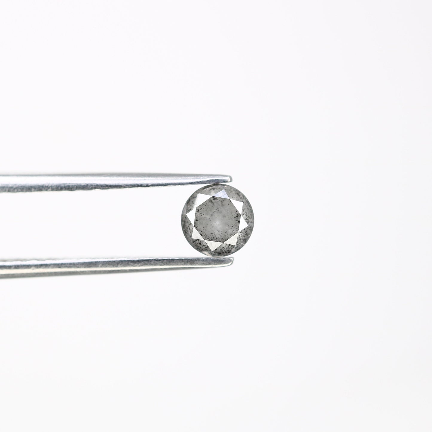0.61 CT Round Brilliant Cut Salt and Pepper Diamond | Ideal for Engagement Rings and Custom Bands | Brilliant Cut Round Diamond